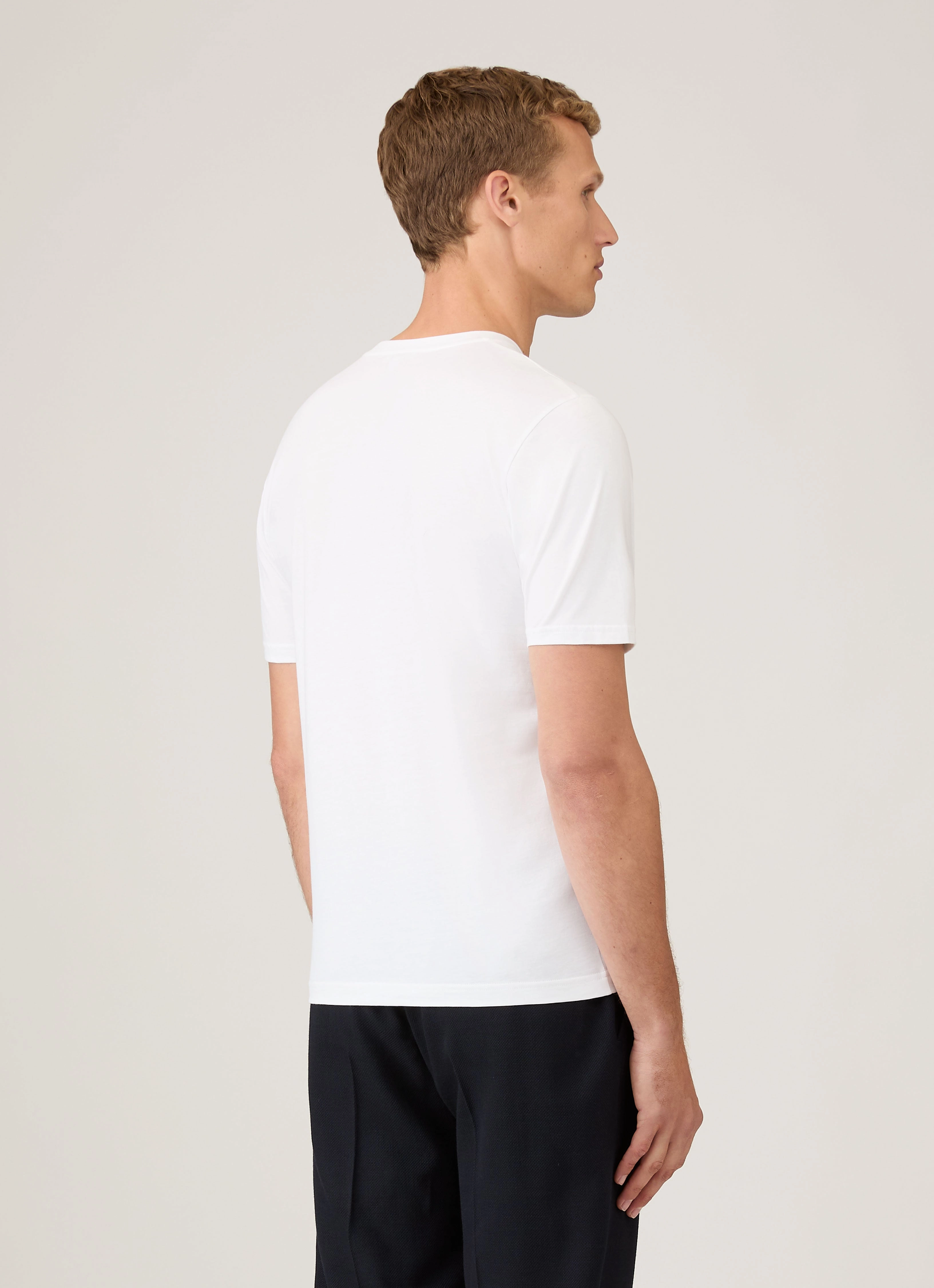 Men's Riviera T-shirt in White Soft Finish FunctionalPockets