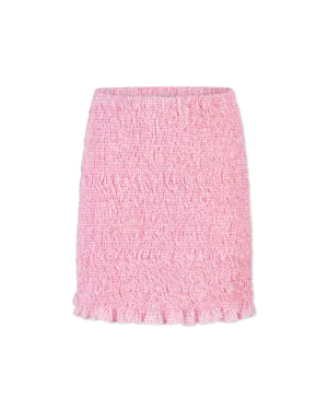 Scrunched Gingham Mini Skirt