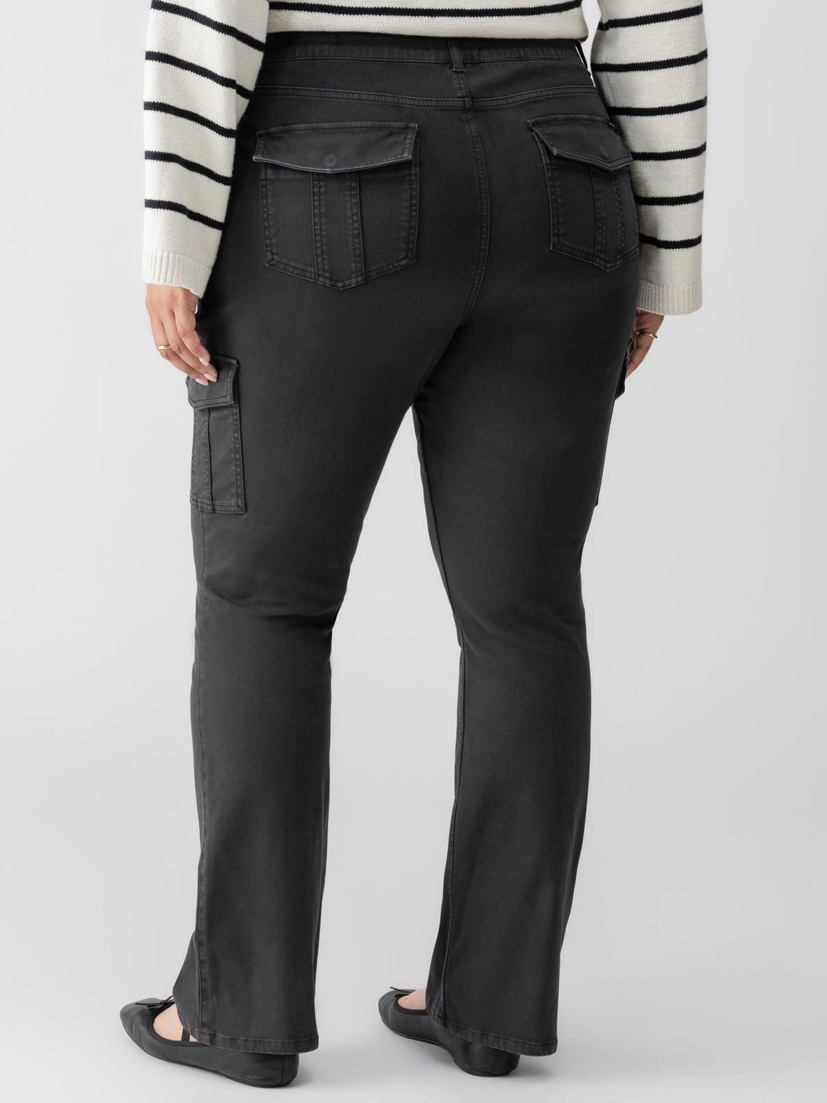Stylish Look TailoredSilhouette Sculpted Hayden Bootcut Standard Rise Pant Black Extended Sizing