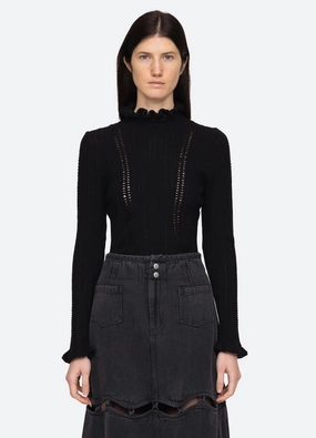 Sea NY Paco Riva Turtleneck Sweater Top Comfortable fit Warm And Comfortable Sea NY Paco Riva Turtleneck Sweater Top