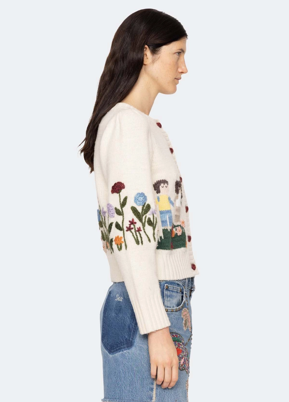 Seasonal Must-Have Colorfast Technology Sea NY Wendie Knit Long Sleeve Cardigan