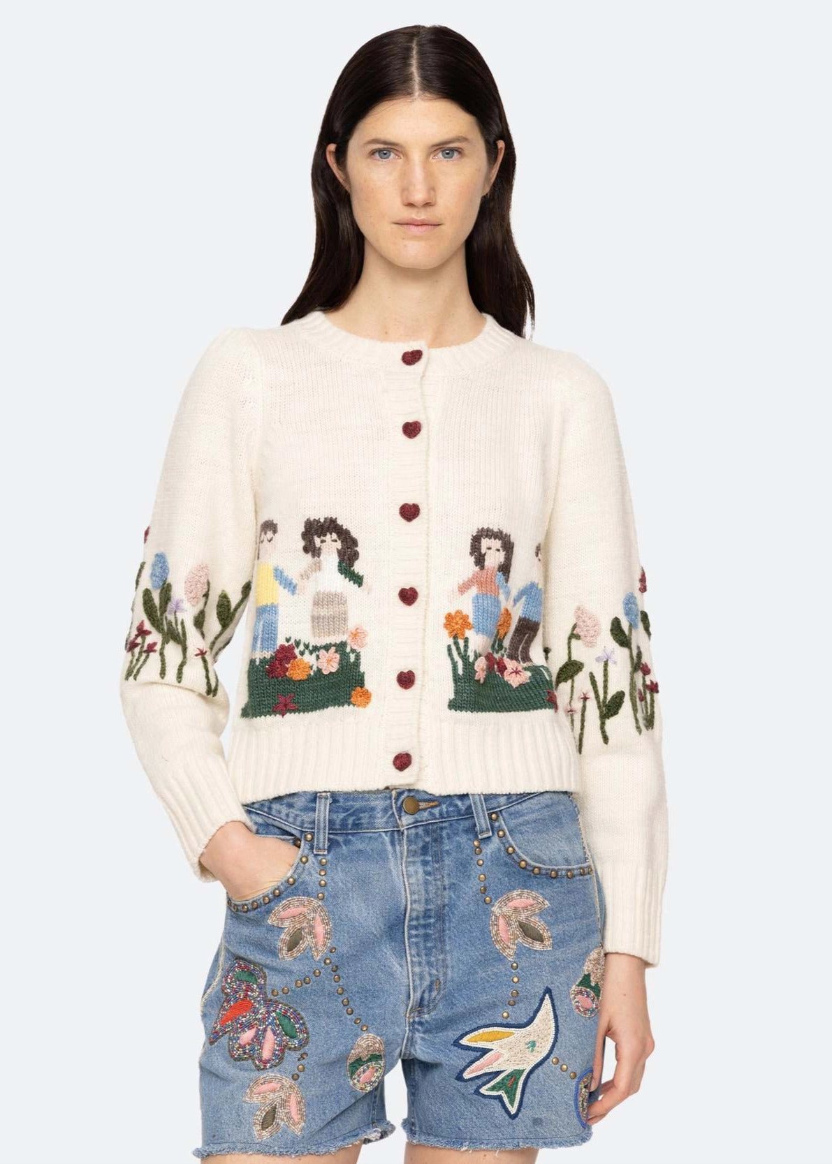 Simple Cozy Chill Vibe Sea NY Wendie Knit Long Sleeve Cardigan