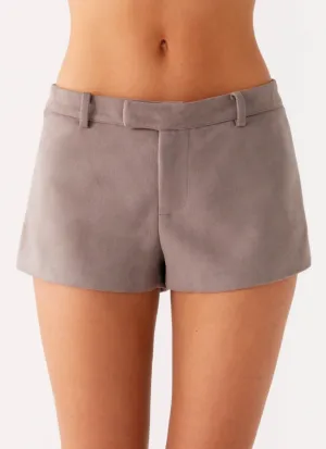 Seam Free Fit Thats Chill Mini Shorts - Grey Thats Chill Mini Shorts - Grey Durable Waistband