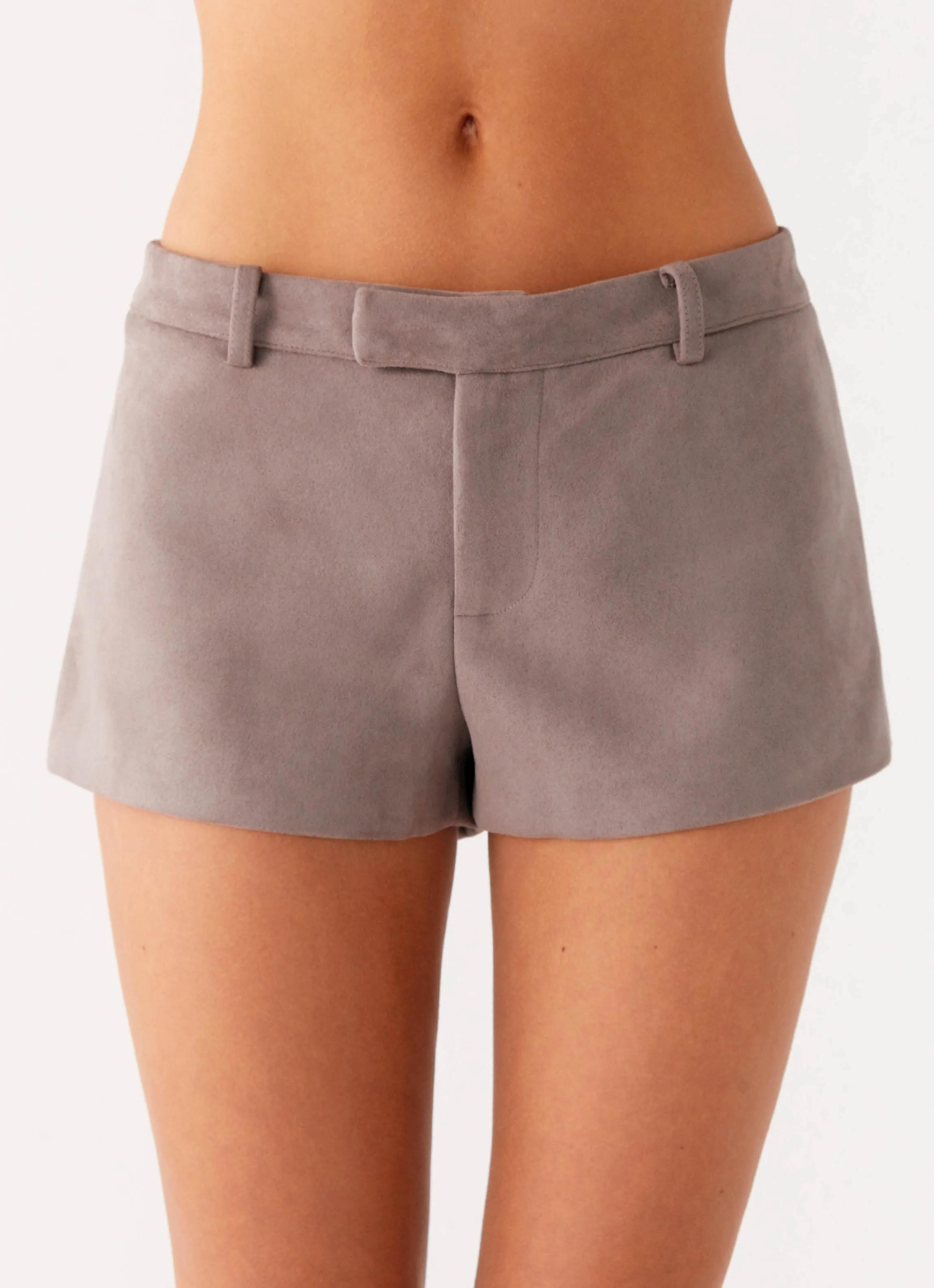Thats Chill Mini Shorts - Grey Durable Waistband