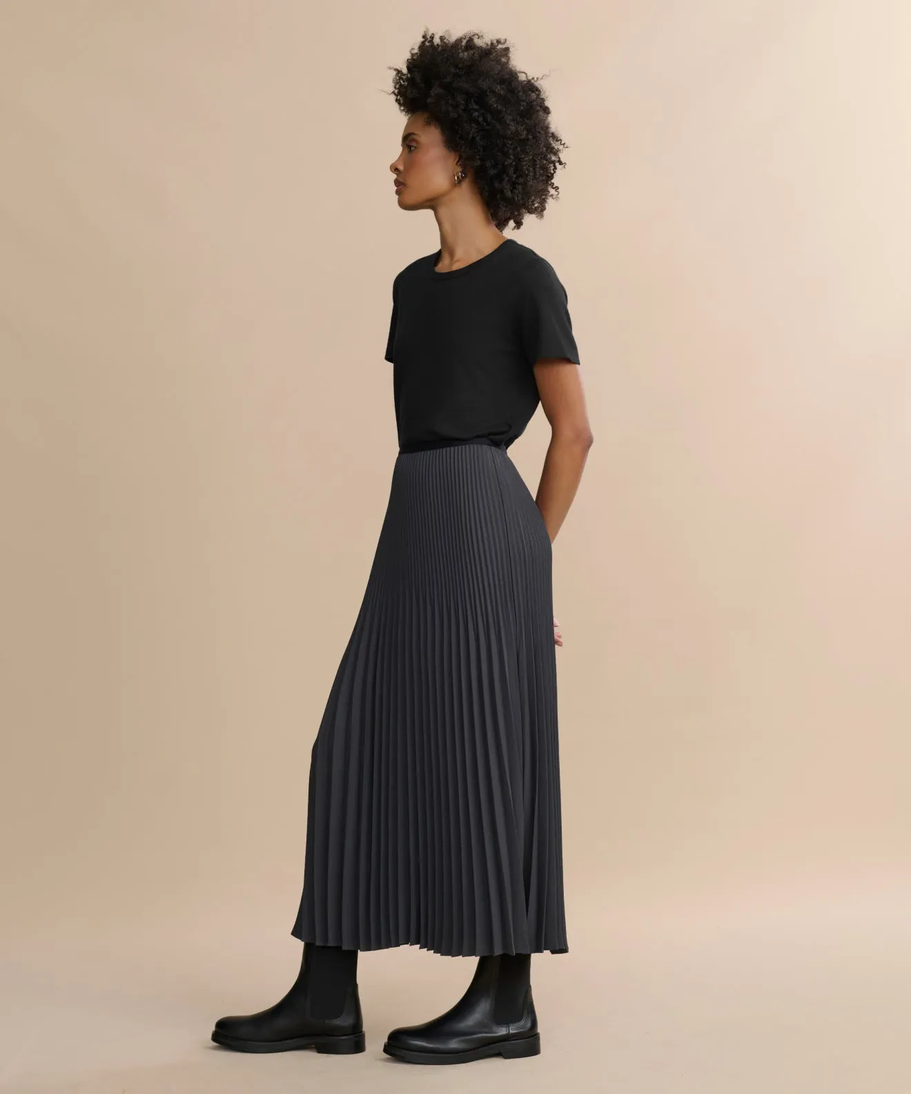 StretchWaistband Trendy Vibe Pleated Skirt