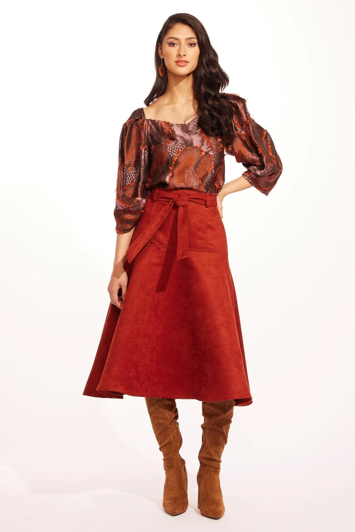 Crisp Details Allas Skirt - Brickland