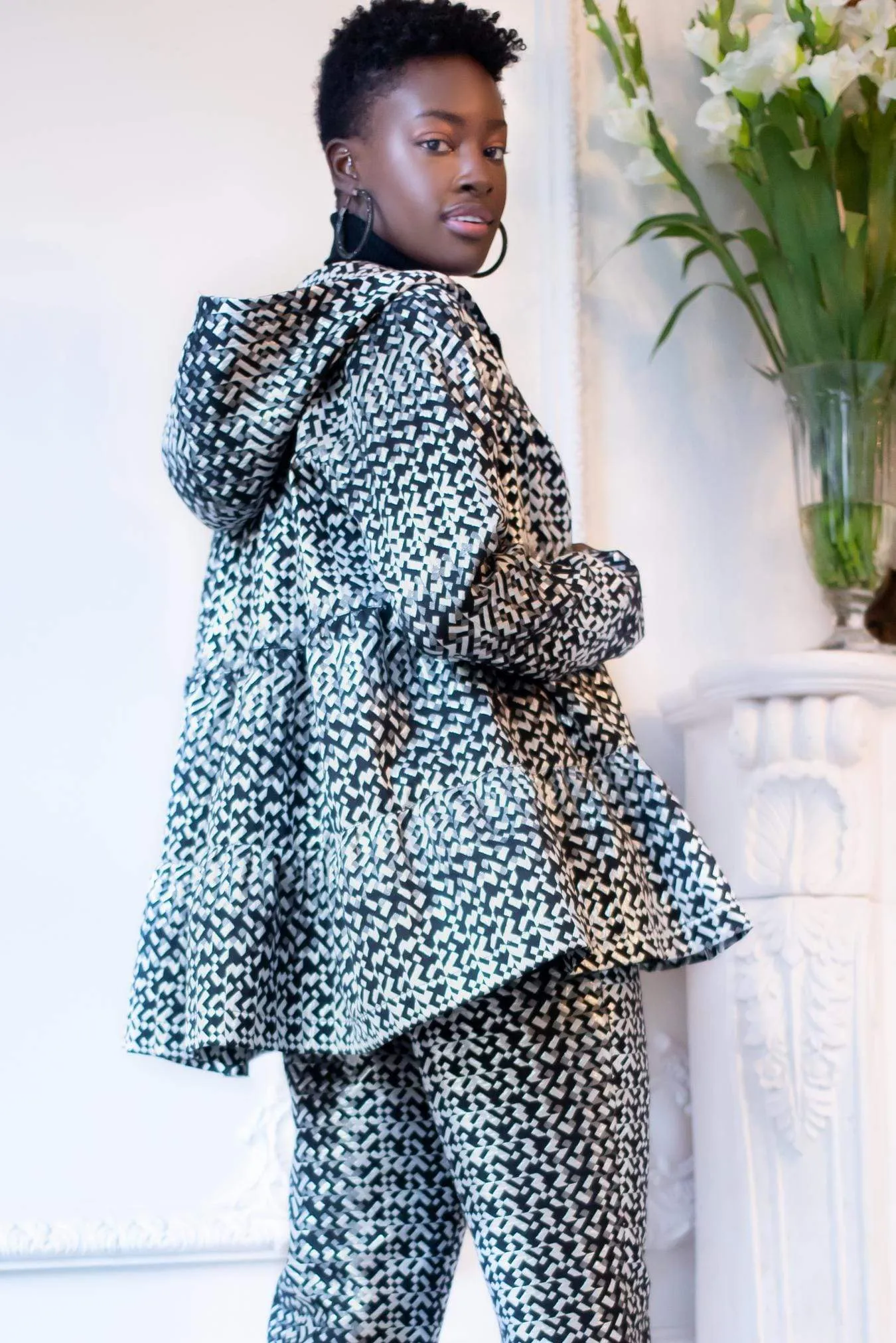 Maybelle Jacket - Silverado High Collar Style wrinkle free finish