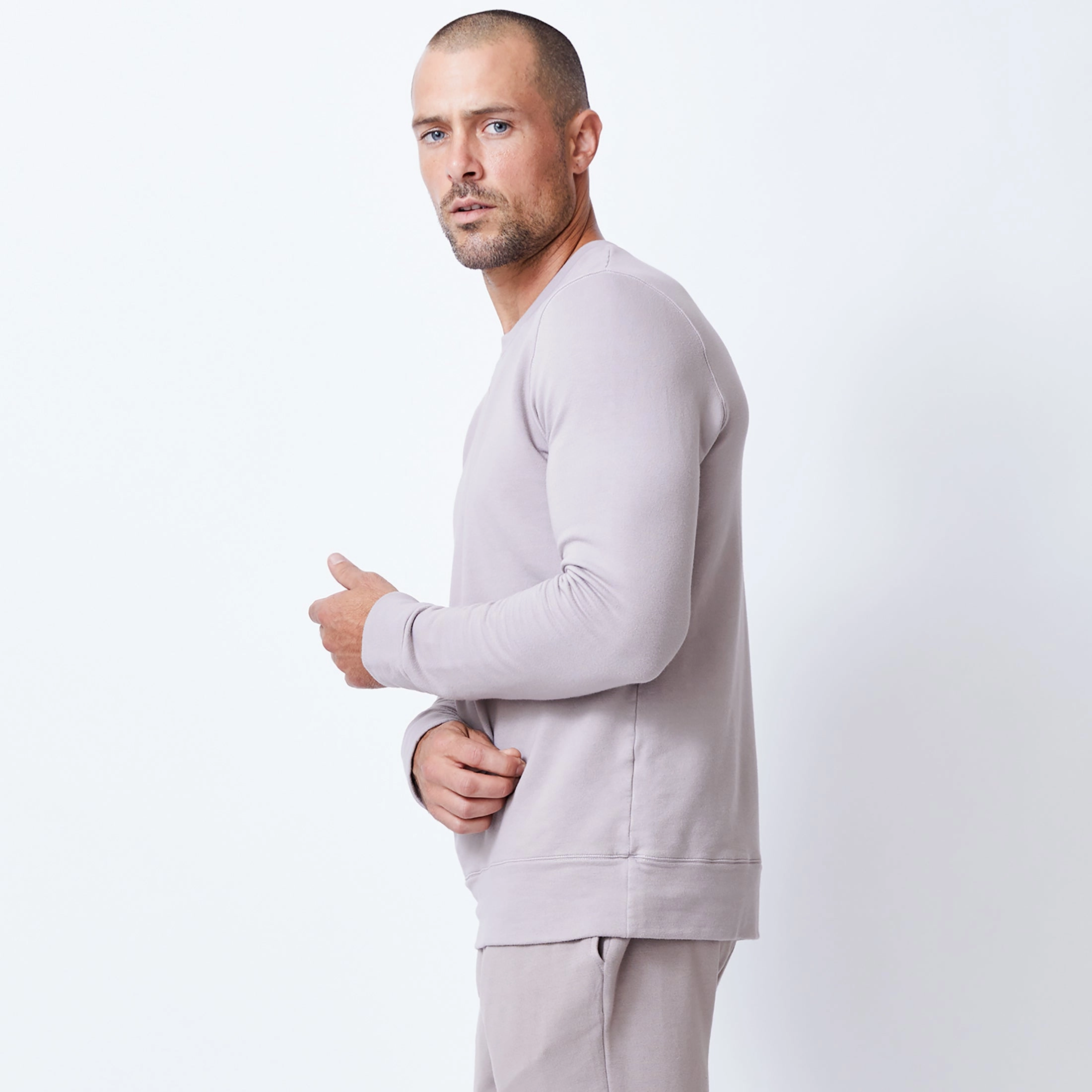 Recycled Fiber Blend Supersoft Fleece Crew Neck Sweatshirt