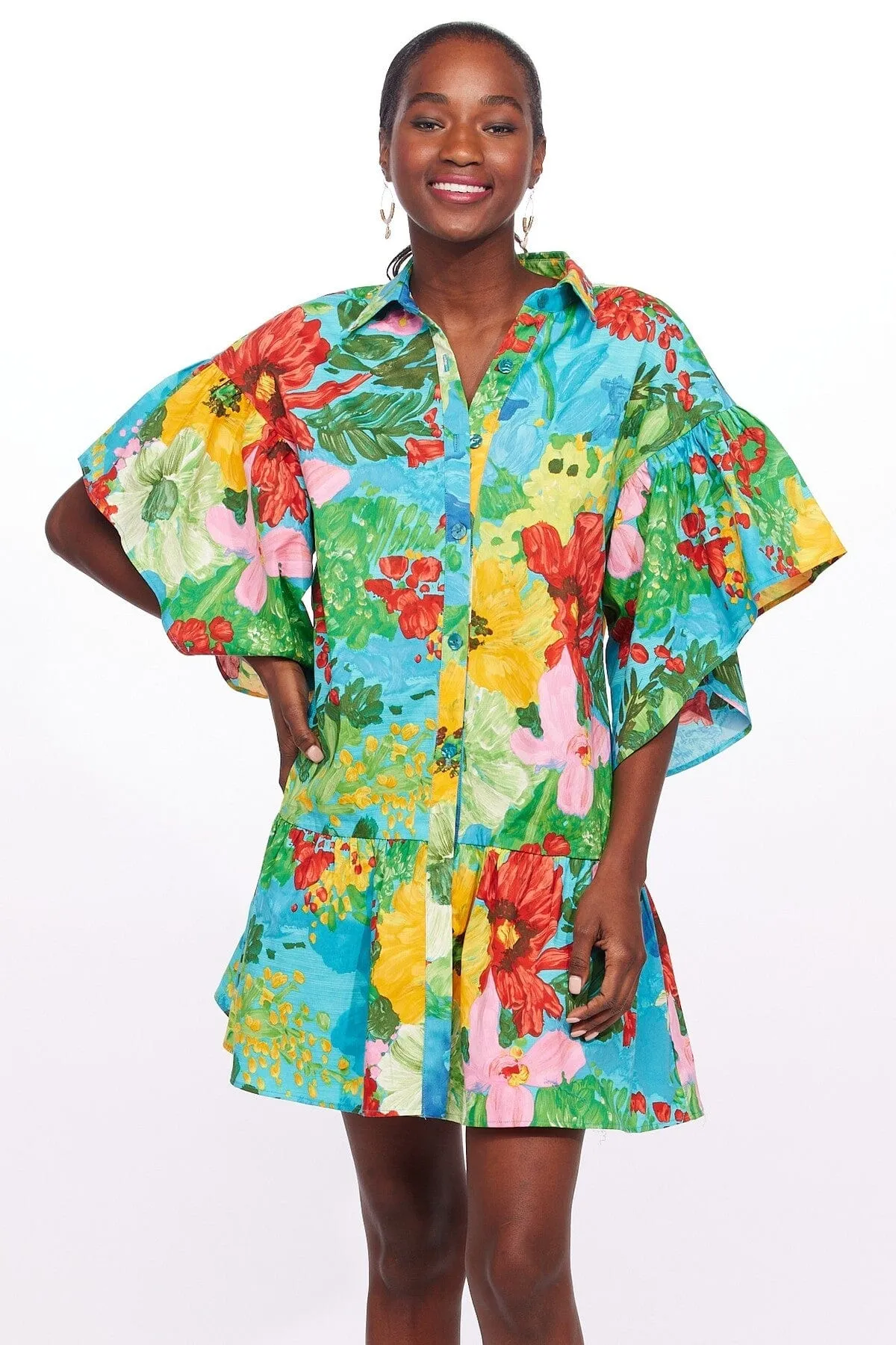 Mallory Mini Dress with Tiered Sleeves - Matisse Life Soft