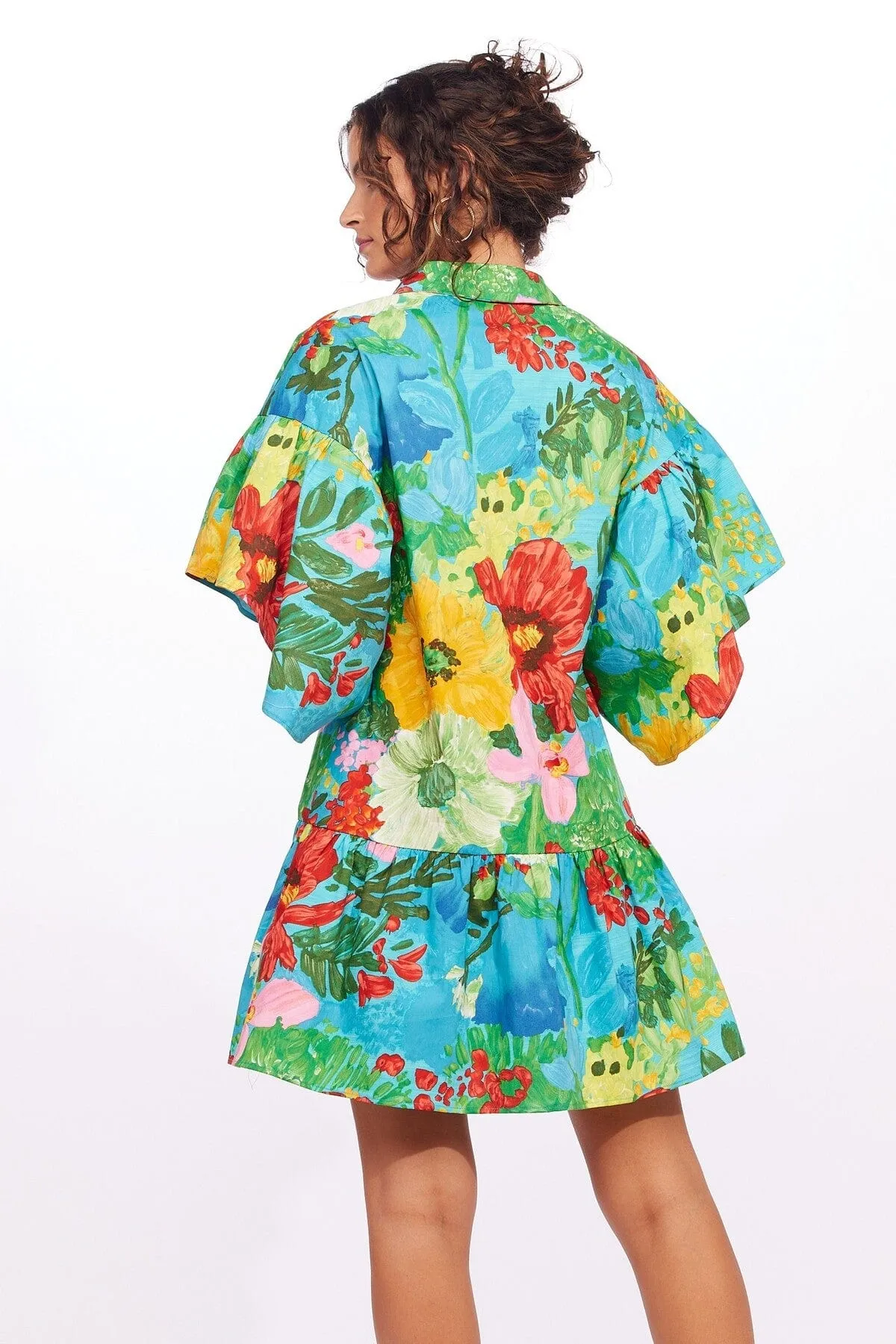 Stylish Waistband Fit Sequin-Detail Mallory Mini Dress with Tiered Sleeves - Matisse