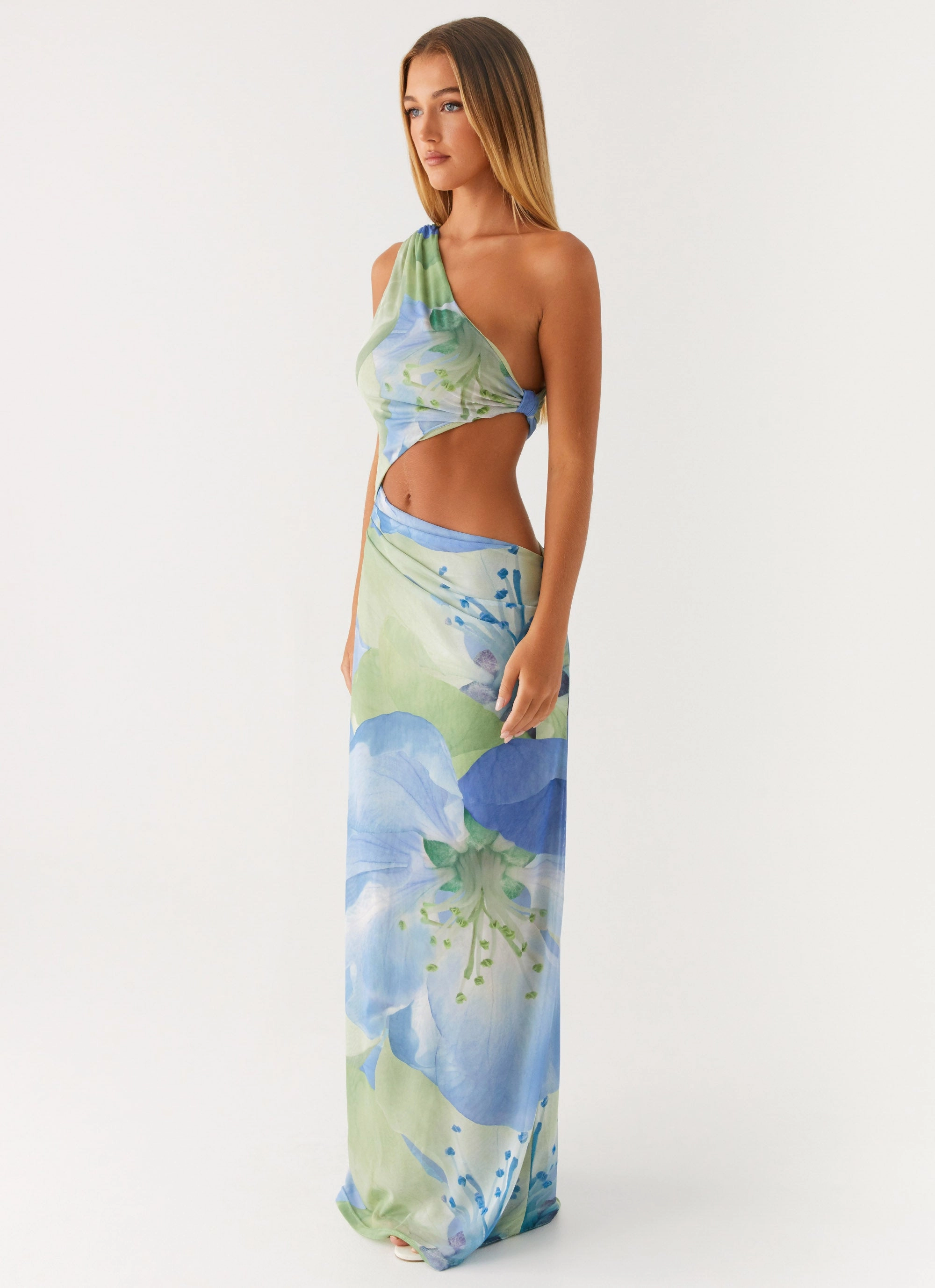 Soft Texture Matte Look Wilder Maxi Dress - Flower Print