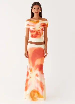 Secure Pocket Closure Moka Maxi Skirt - Mimosa Blossom Moka Maxi Skirt - Mimosa Blossom Casual Appeal Stylish Appearance