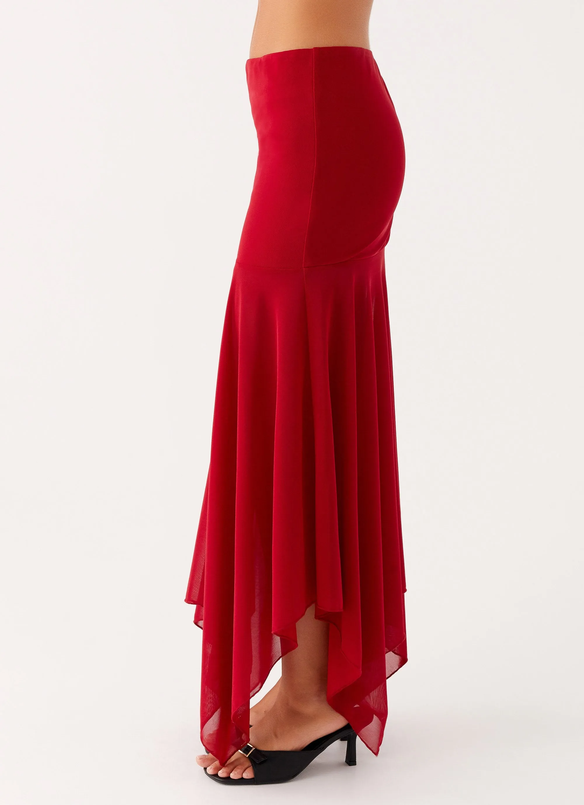 Quick Comfort Fit Dionne Maxi Skirt - Red