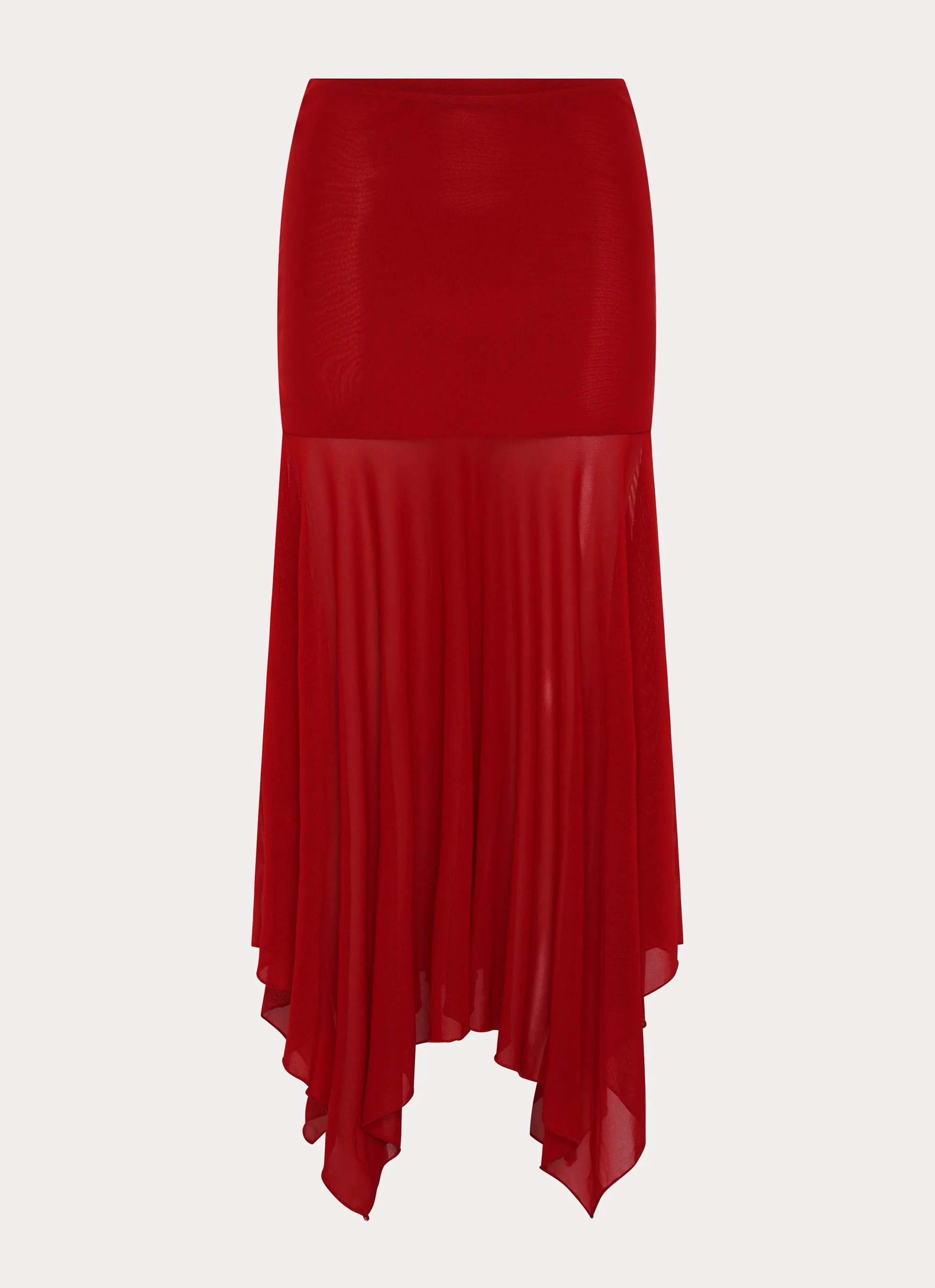 Dionne Maxi Skirt - Red Classic Cut Anti Pilling Finish