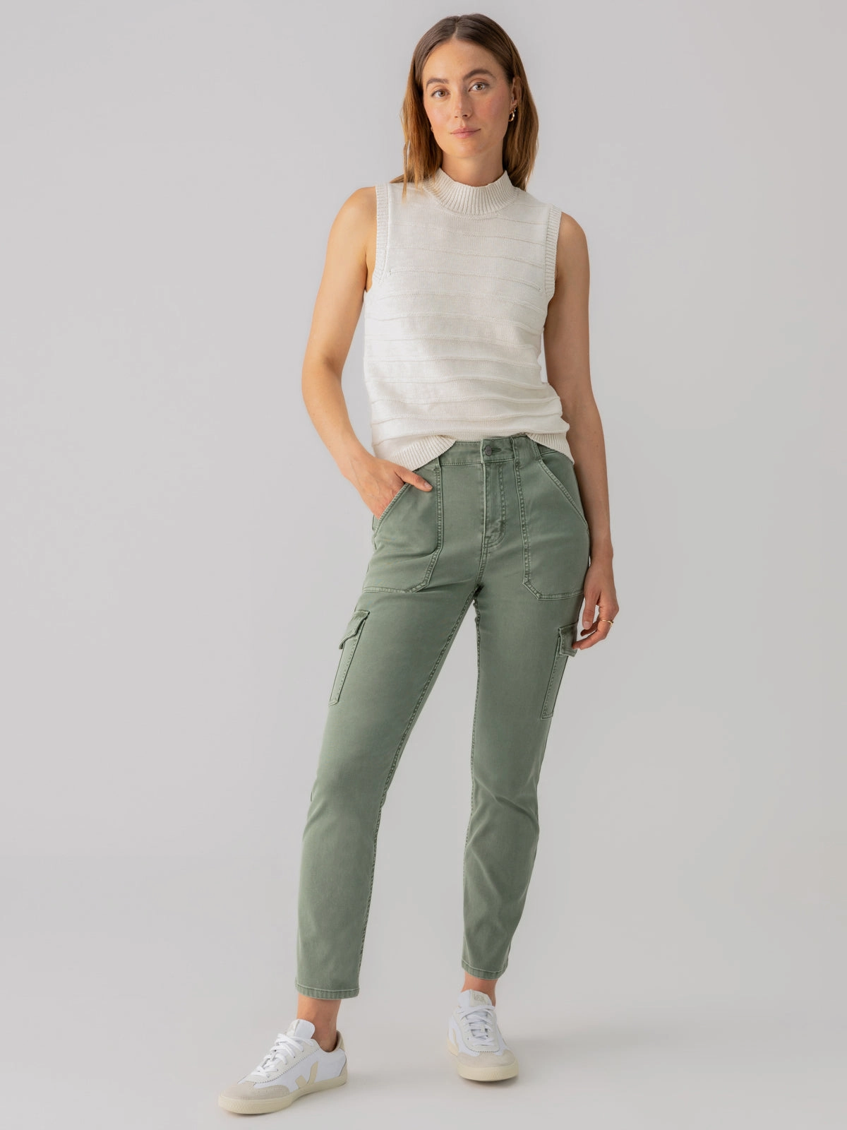 Sculpted Hayden Cargo Standard Rise Pant Dark Spruce Weather Flex