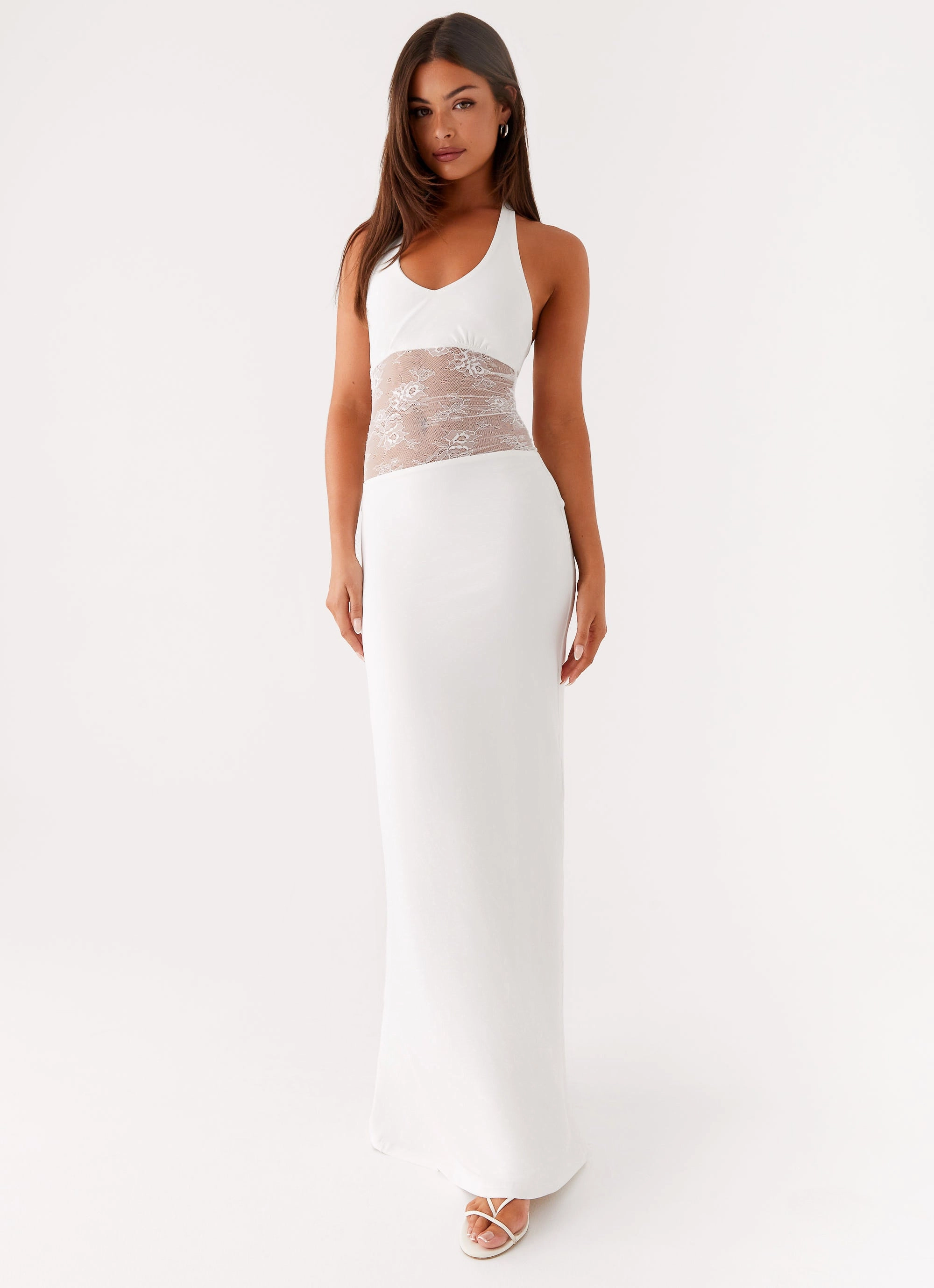 Main Focus Maxi Dress - White Travel Fit