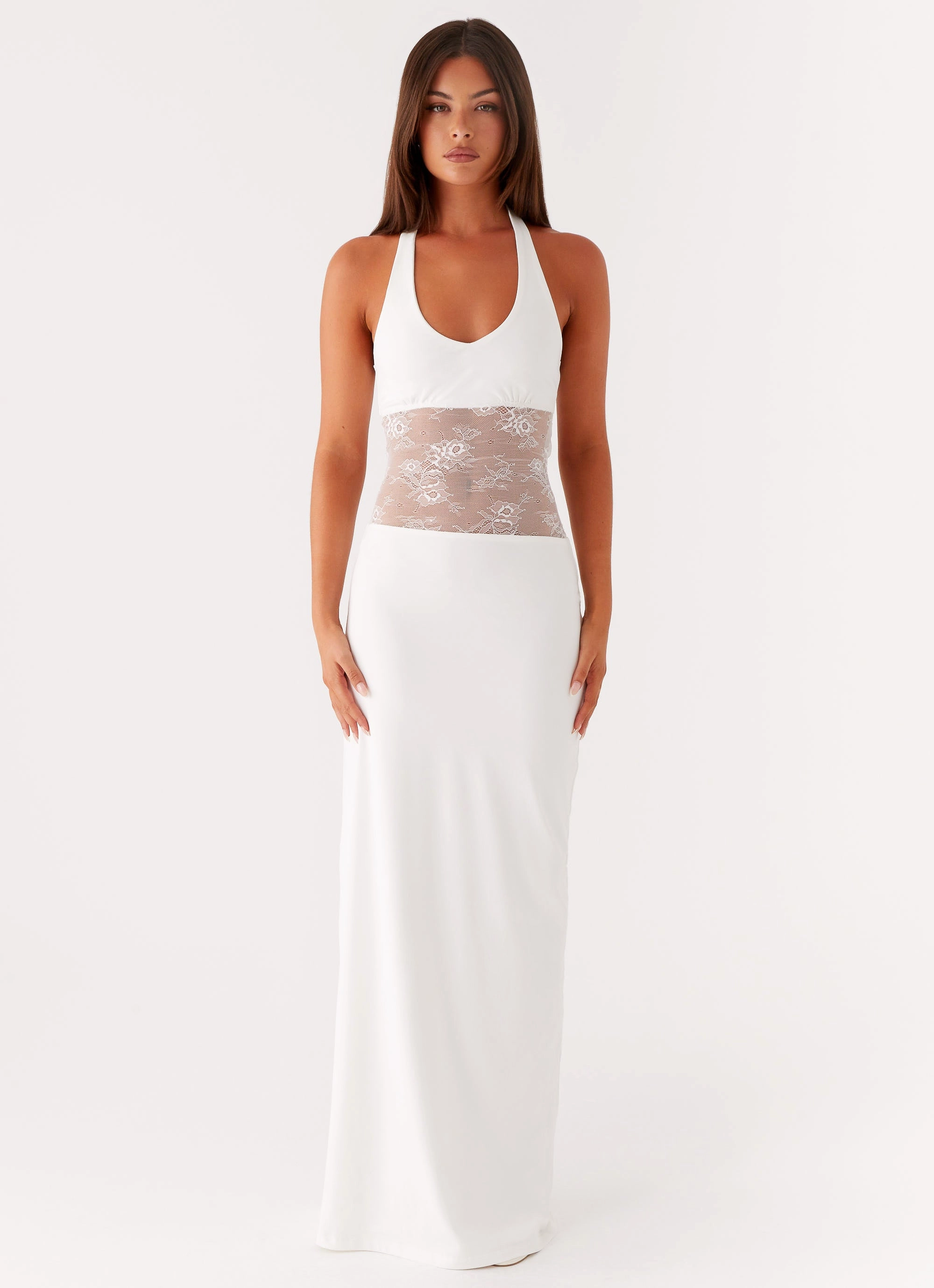 Main Focus Maxi Dress - White Feminine Details