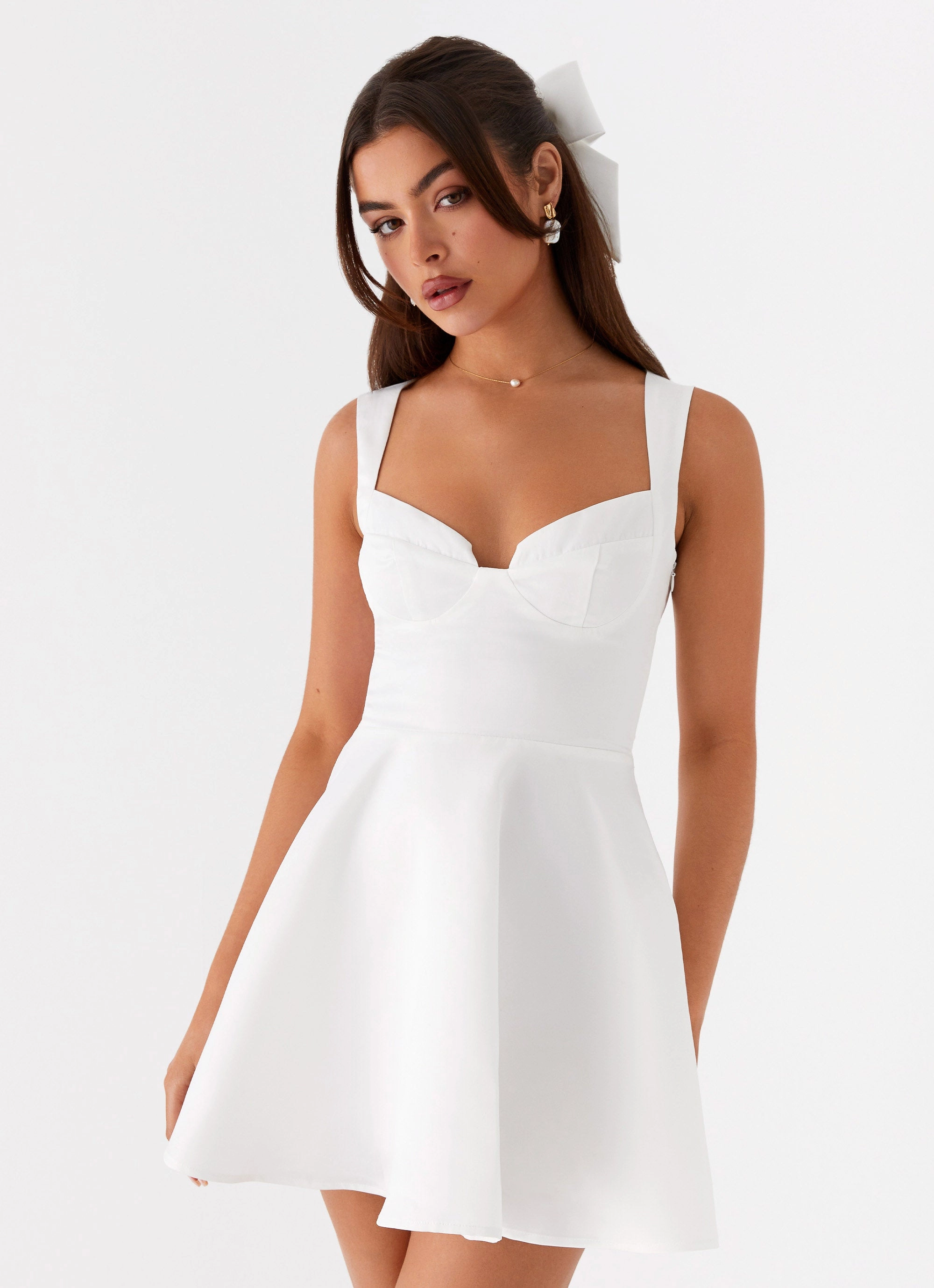Candice Mini Dress - White Grace Vibe Clean Fit