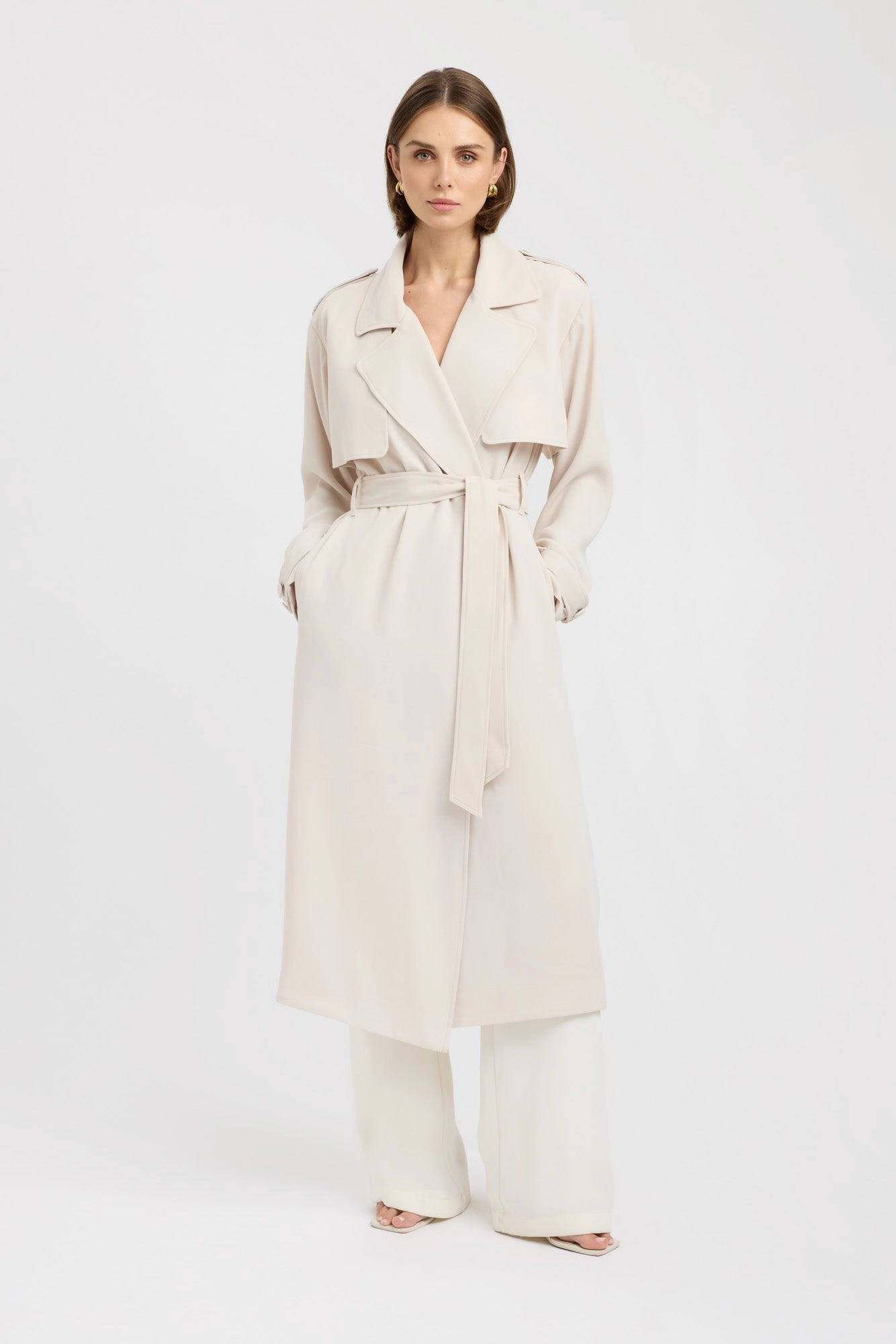 Serge Trench Coat Weatherproof Layer