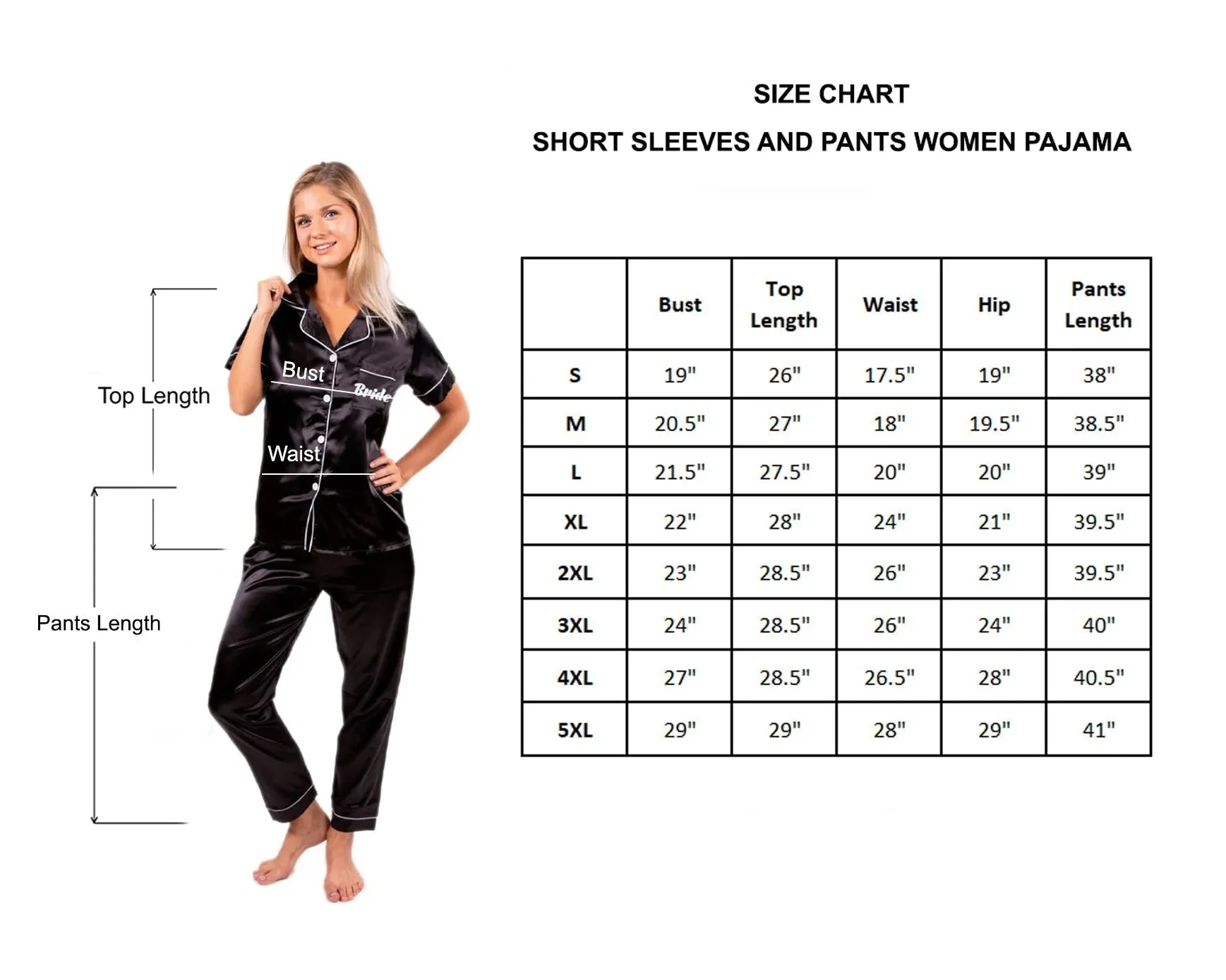 Set of 14 Bachelorette Custom Satin Pajamas for Bridesmaids Bridal Shower - Sh   Long