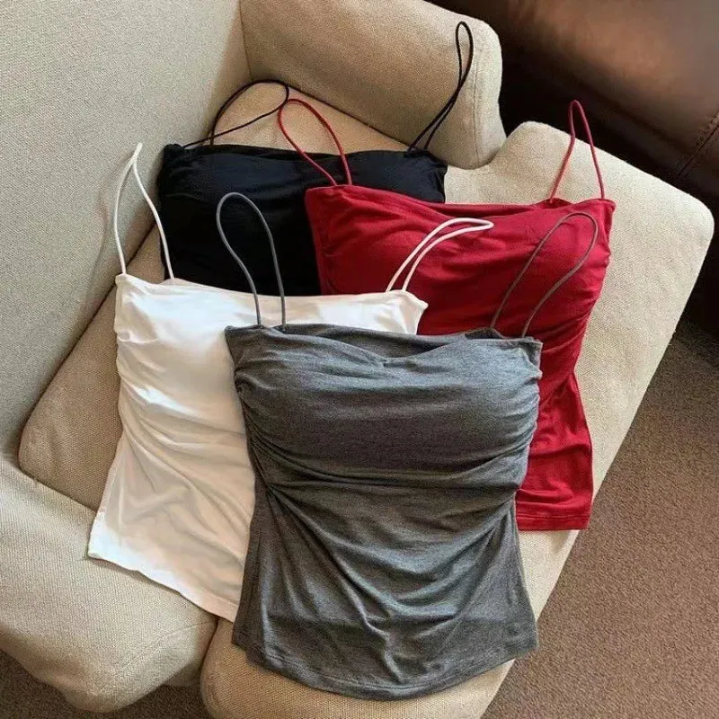 Sexy Crop Top Women Basic Cotton Sleeveless Vest