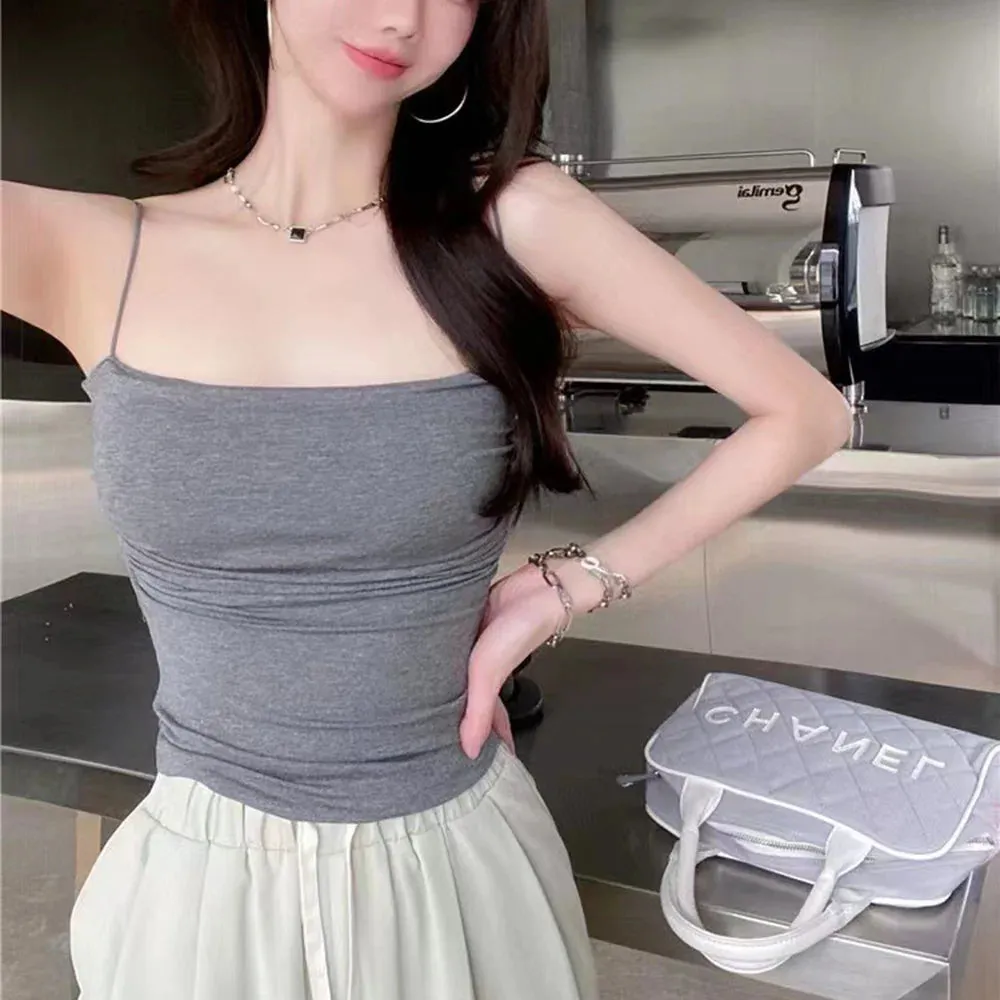 Sexy Crop Top Women Basic Cotton Sleeveless Vest