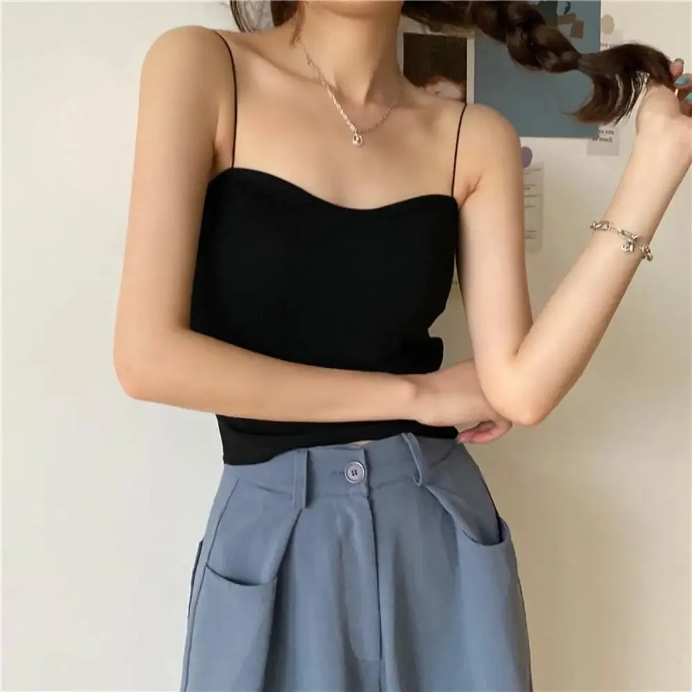 Sexy Crop Top Women Basic Cotton Sleeveless Vest