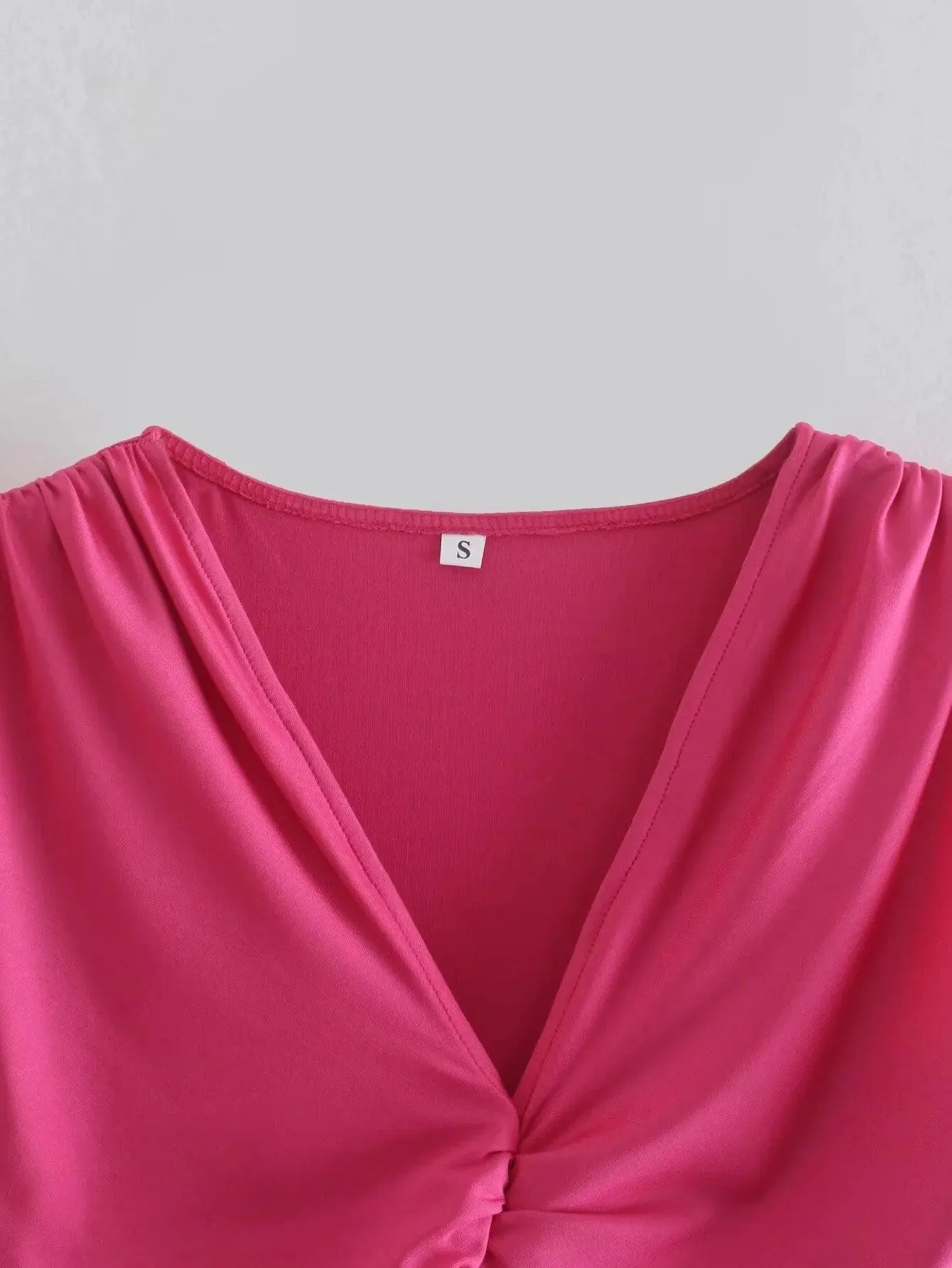 Sexy One-Shoulder Rosered Pleated Bodysuits