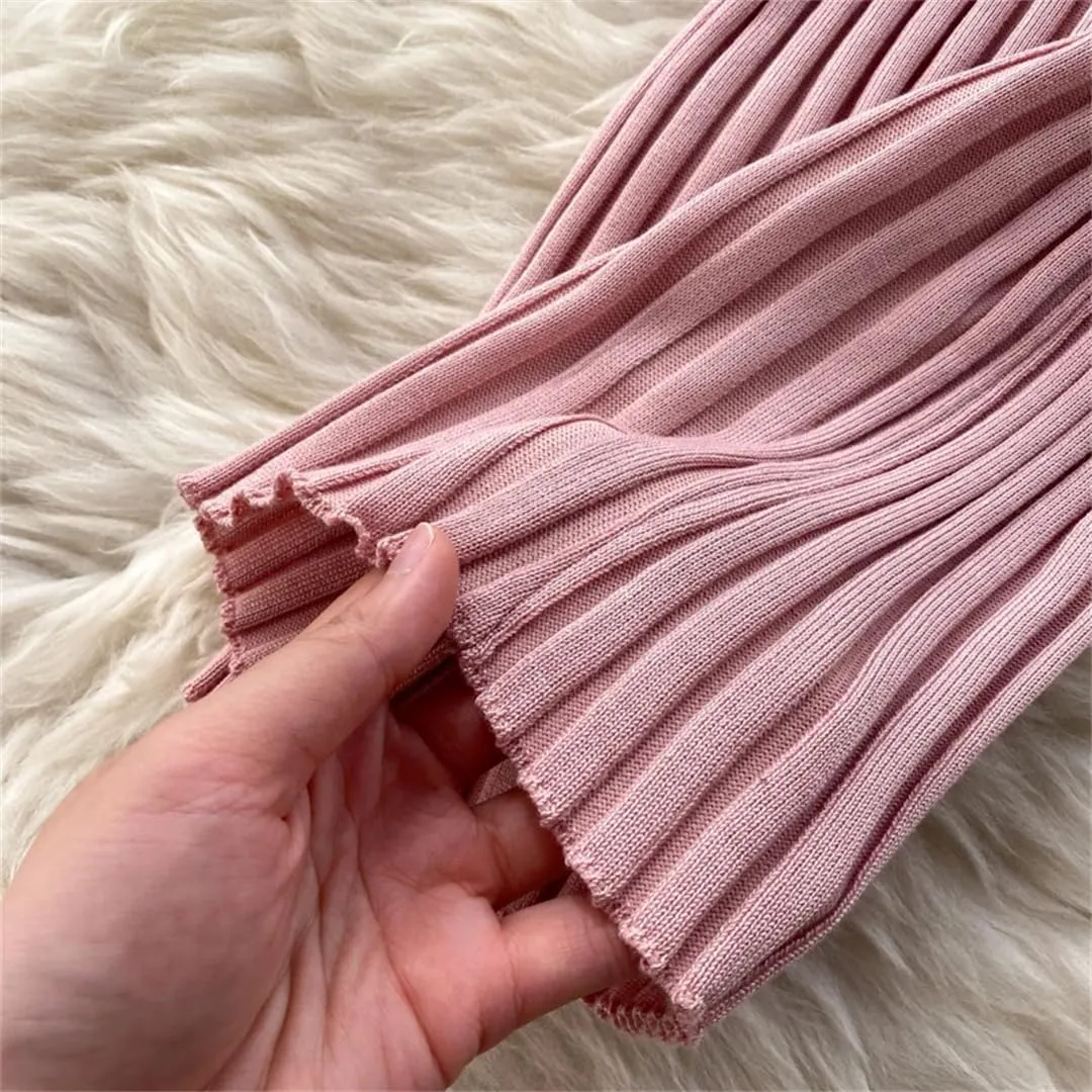 Sexy V Neck Sleeveless Tight Knitted Slip Dress Retro Party Tank Top Women's Slim Fit Wrap Pencil Tank Top