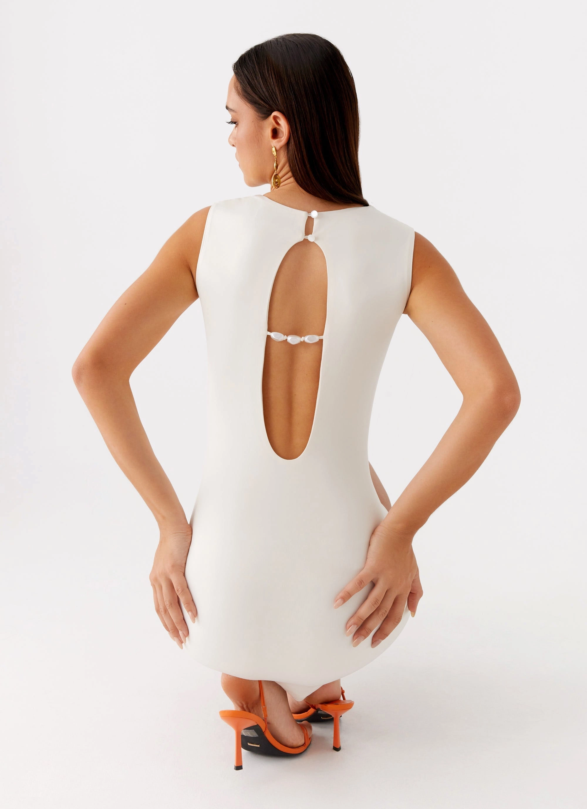 Shai Pearl Mini Dress - Ivory Guest Shine Back Glow