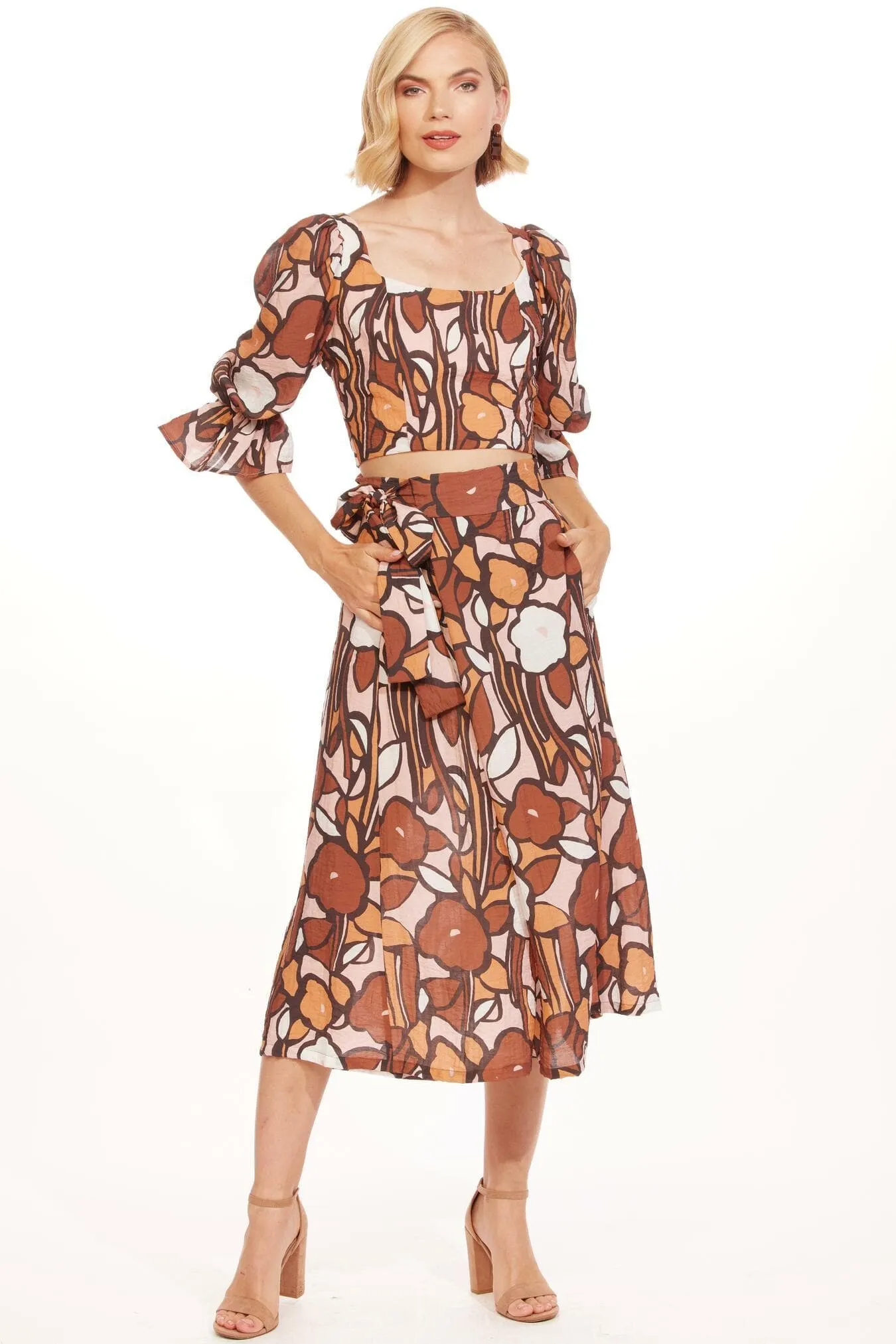 Palazzo Pant - Groovy Garden Stretch Flex Smart Wear