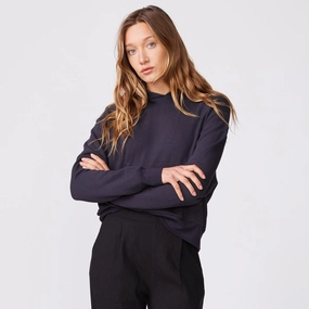 Shape Retention Knitting Softfleece Girlfriend Pullover Sporty Sweatshirt Softfleece Girlfriend Pullover