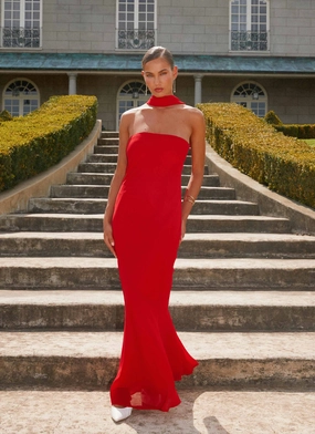 Sharp Design Under The Pagoda Maxi Dress - Red Style Preview Comfortable Feel Sharp Design Under The Pagoda Maxi Dress - Red