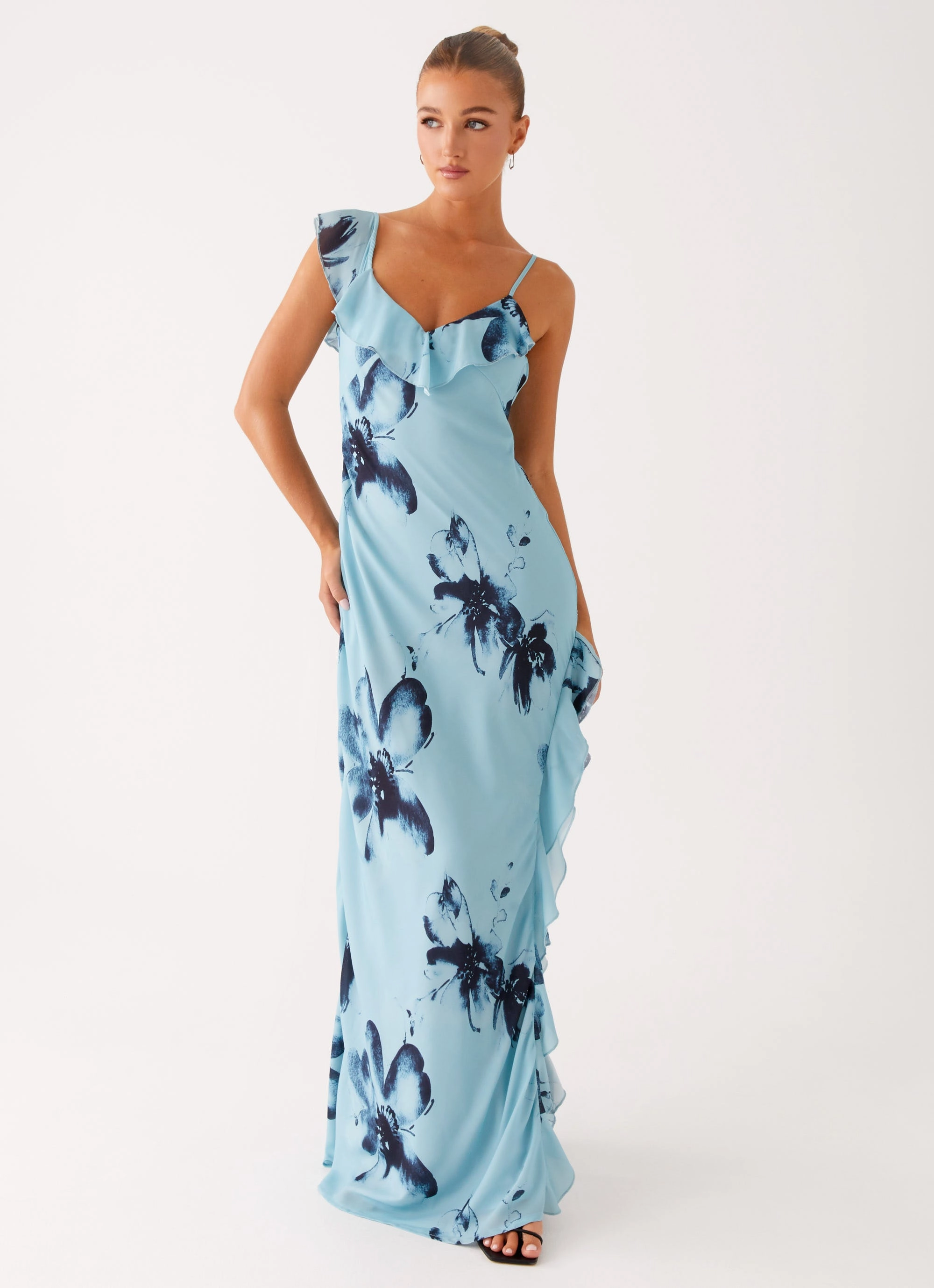 Chic Wear Goldsmith Maxi Dress - Blue Black Floral