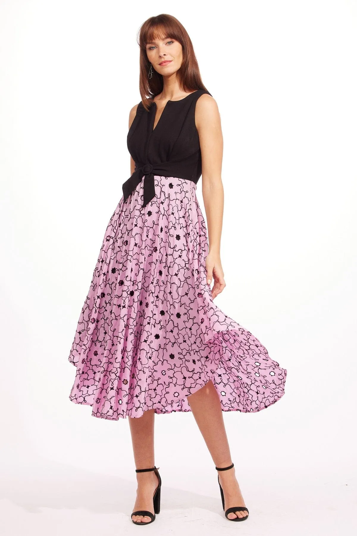 Mood Flex Tulle-Overlay Cordelia Dress - Carnation