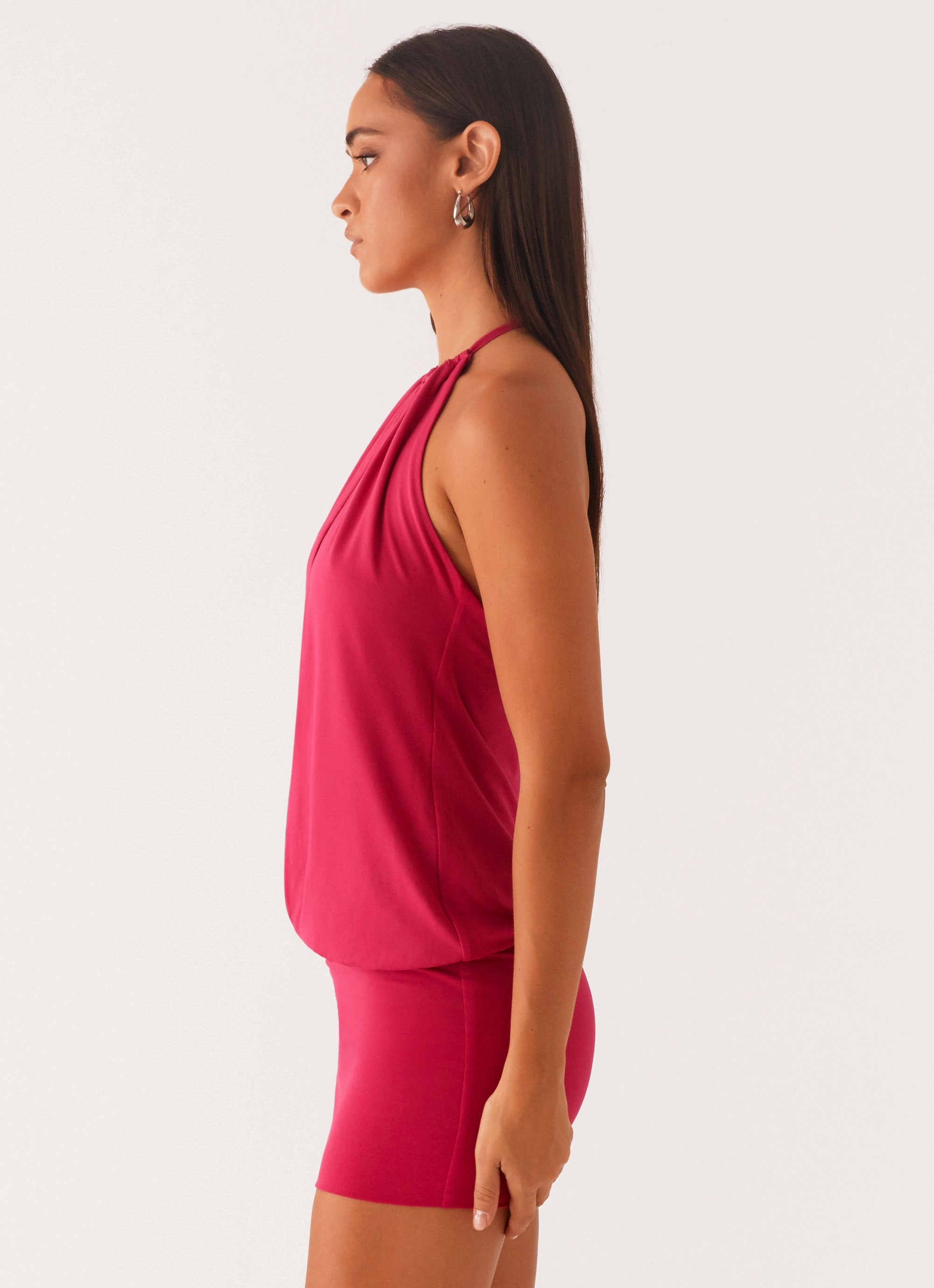 BreathableLining Ayisha Mini Dress - Fuchsia Pink