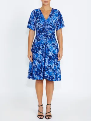 Shelly Blue Jersey Dress Fashionable Gear Signature-Style Shelly Blue Jersey Dress