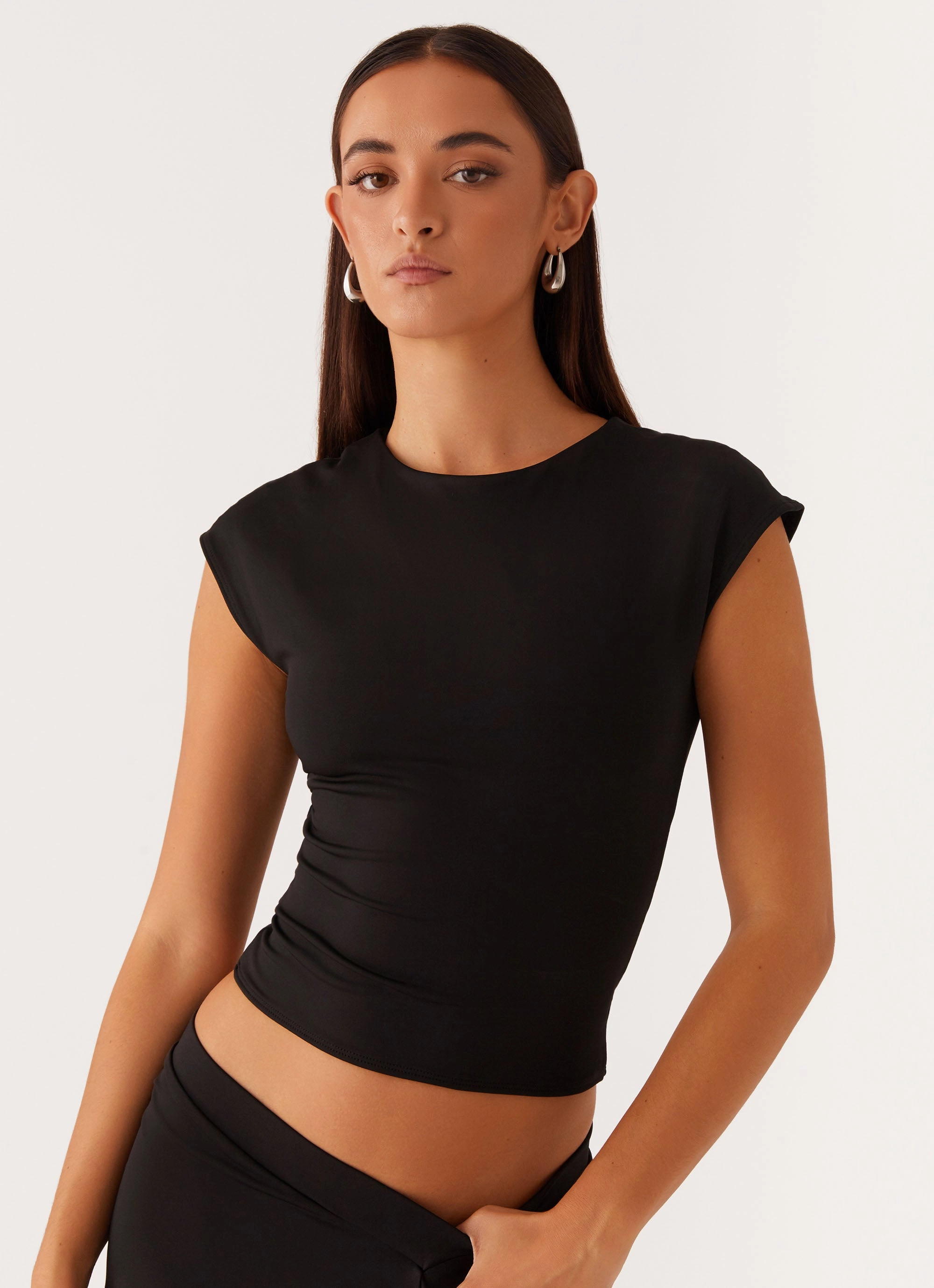 Shes A Lady Top - Black Non Chafing Edges