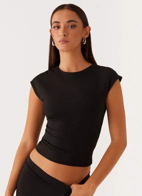 Shes A Lady Top - Black Invisible zipper Shes A Lady Top - Black Non Chafing Edges