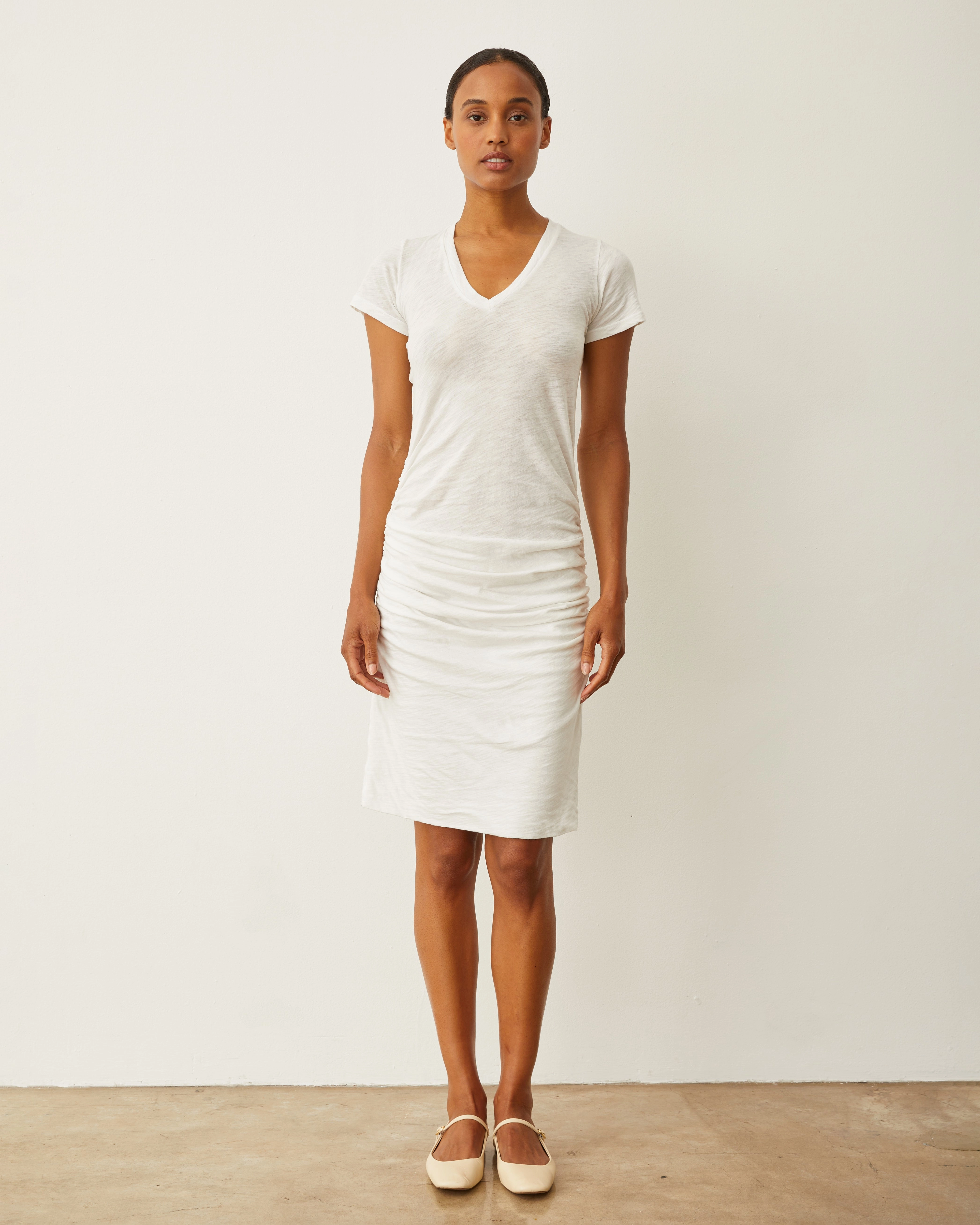 Subtle Touch Shirred Dress
