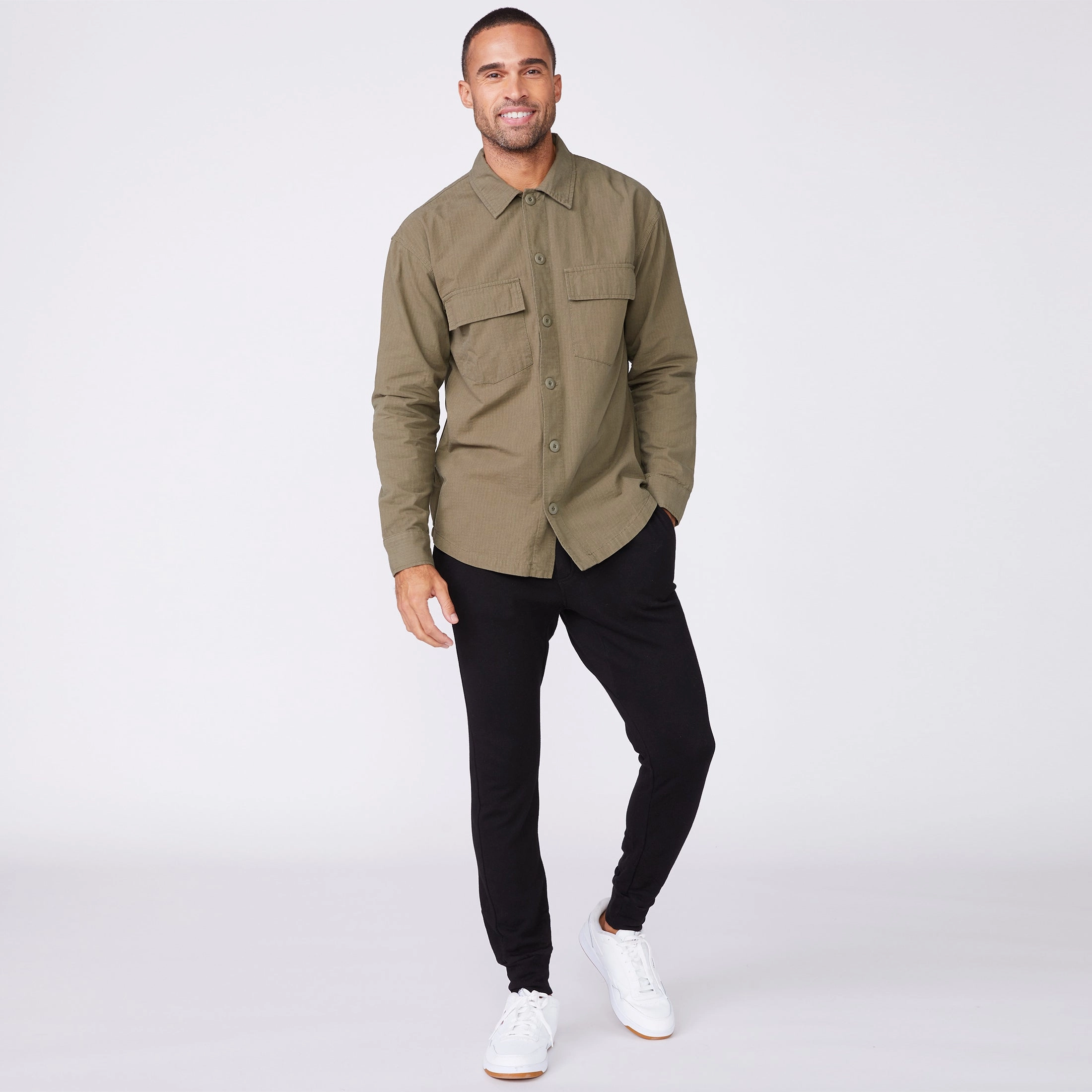 Bonded Seam Technique Shirt Jacket