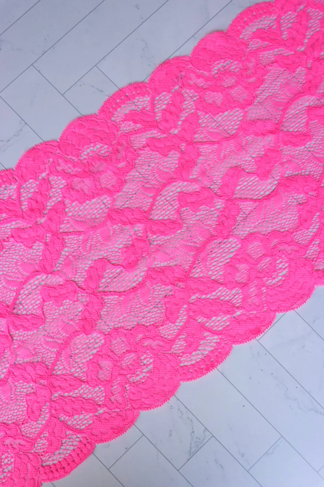 Shock Rose 9" Wide Stretch Lace