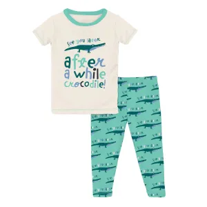 Short Sleeve Alligator PJ/KicKee Pants