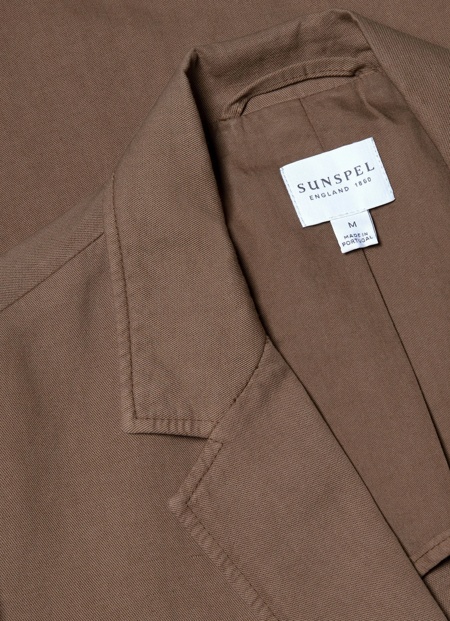 Men's Cotton Linen Unstructured Blazer in Dark Tan Function First