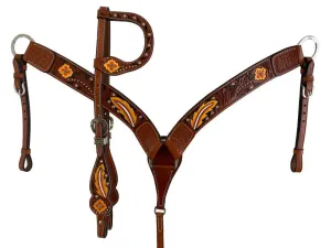 Showman Painted Floral & Feather Tack Set