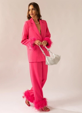 ShrinkageControlled Fabric Shake It Off Feather Pants - Magenta Shake It Off Feather Pants - Magenta Anti Snag Threading