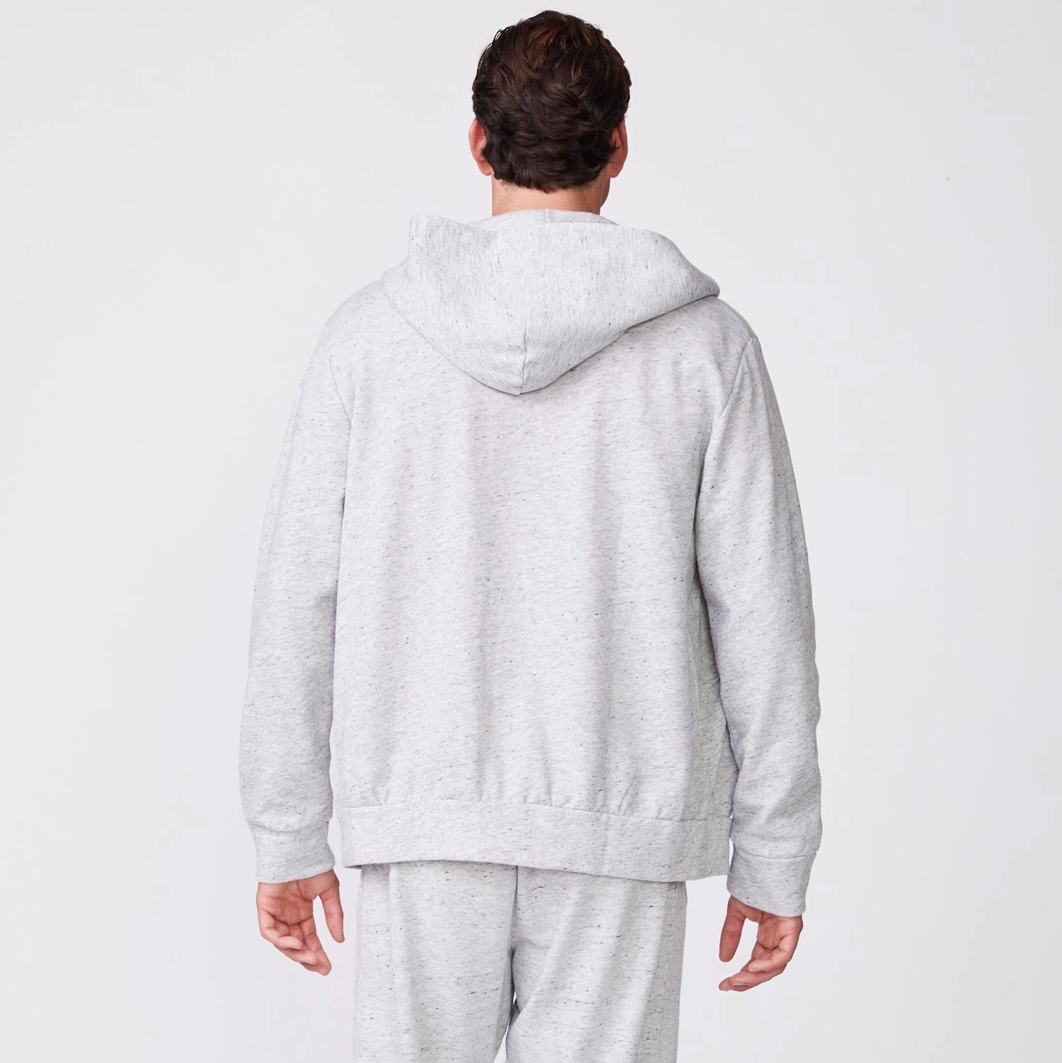 Zip Up Hoody Ribbed Trim Details