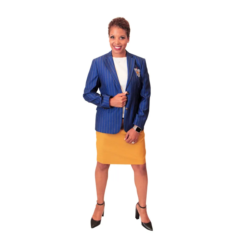 Sigma Royal Blue Pinstripe Blazer