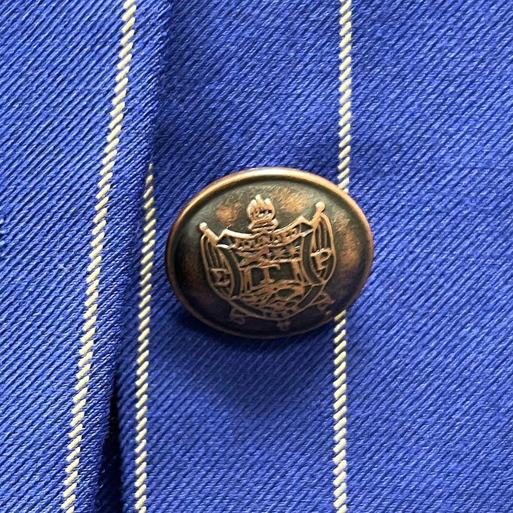 Sigma Royal Blue Pinstripe Blazer