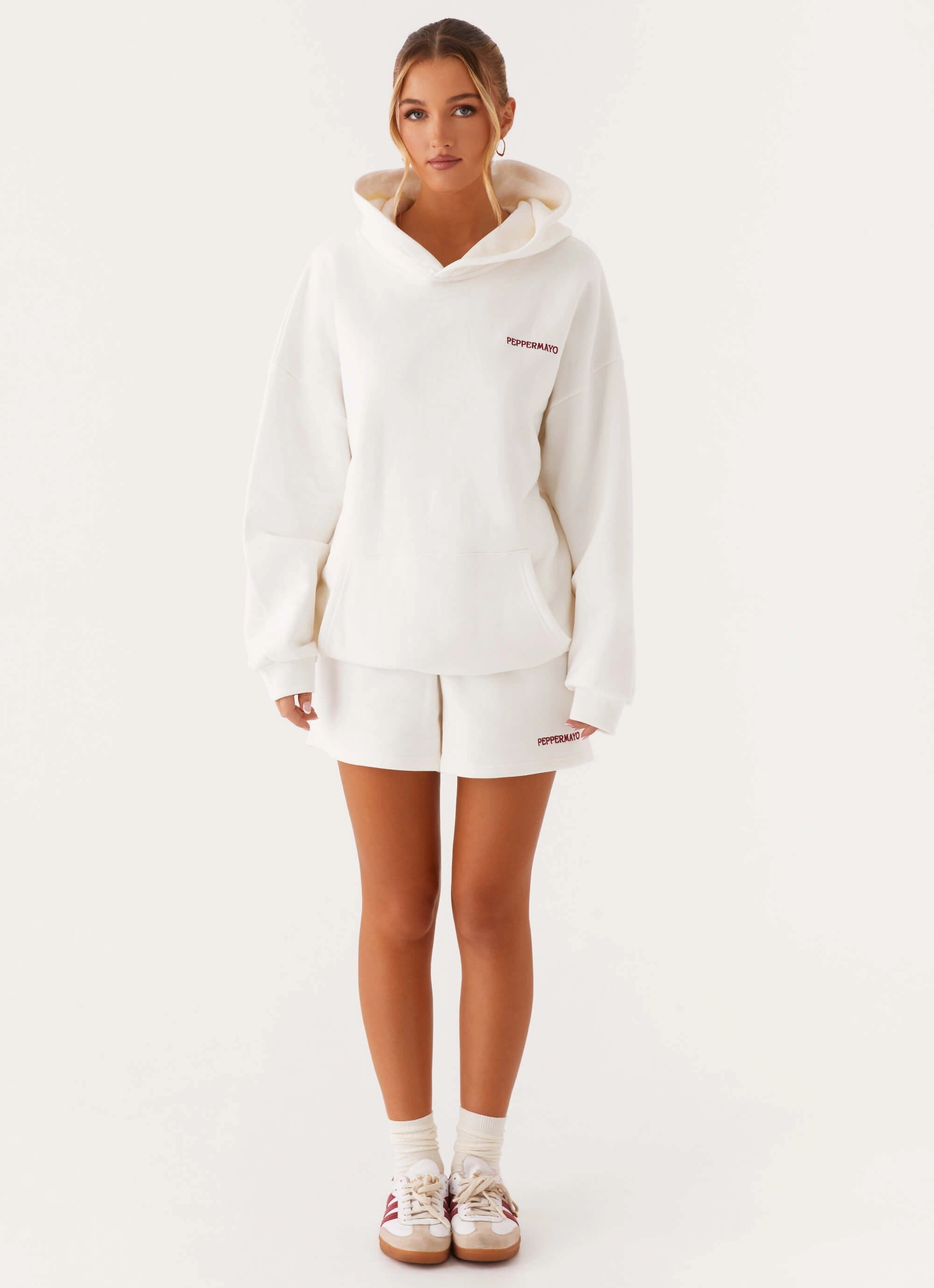 Friction Resistant Signature Oversized Hoodie - Ivory